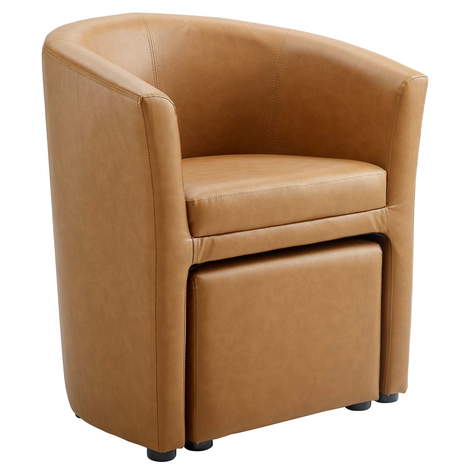 Modway Living Room Sets - Divulge Armchair and Ottoman Tan