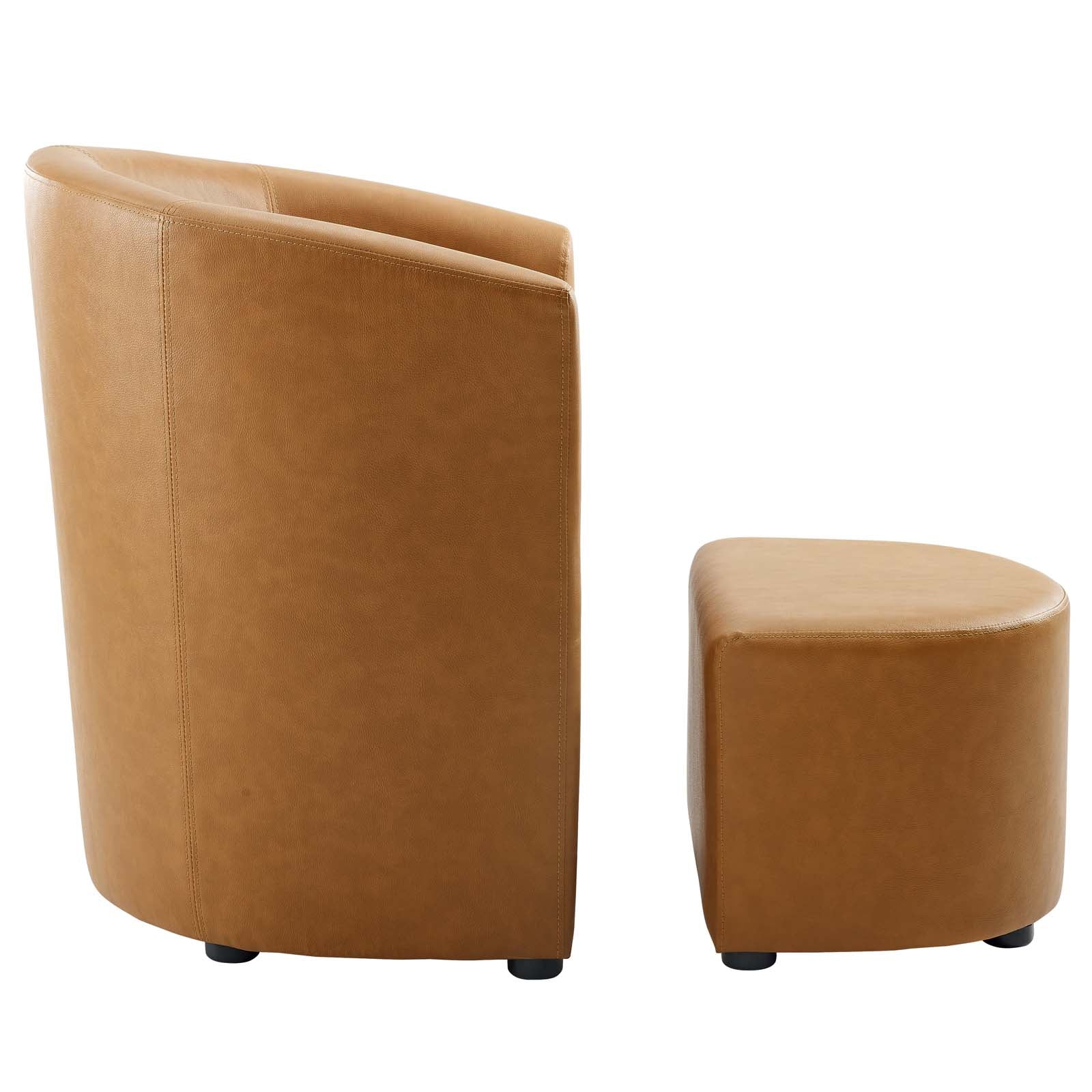 Modway Living Room Sets - Divulge Armchair and Ottoman Tan