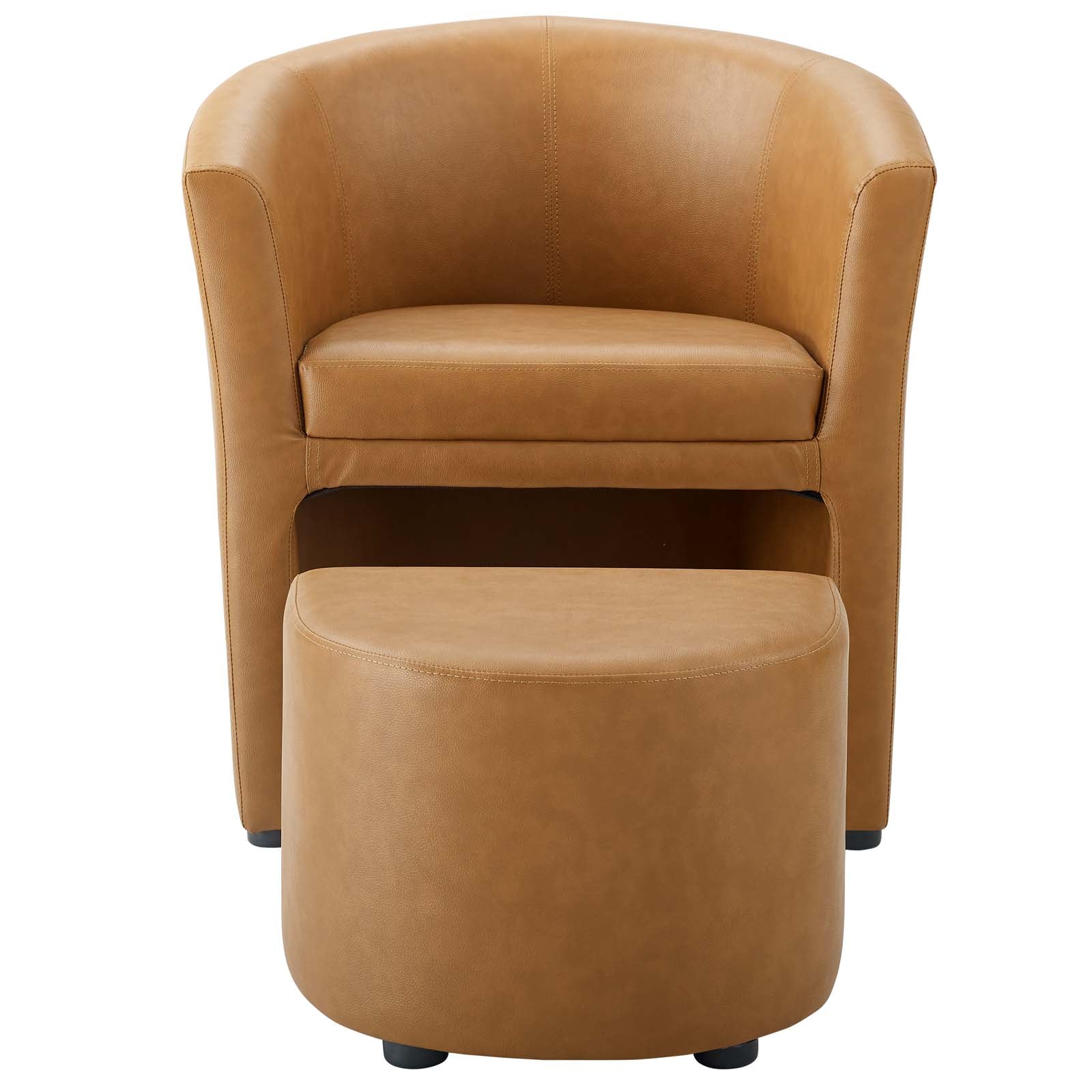 Modway Living Room Sets - Divulge Armchair and Ottoman Tan