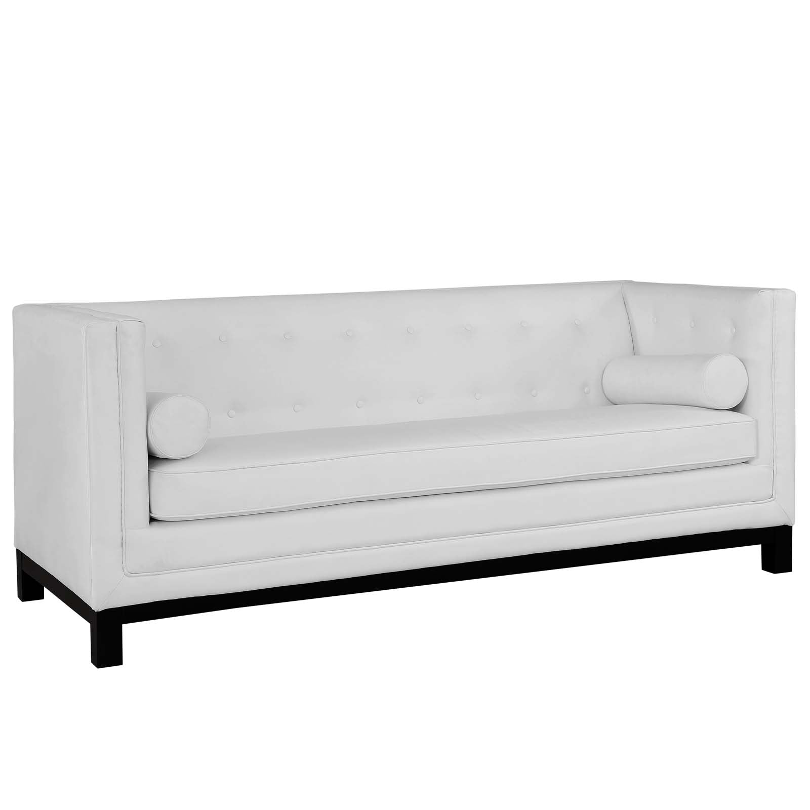 Modway Sofas & Couches - Imperial Bonded Leather Sofa White