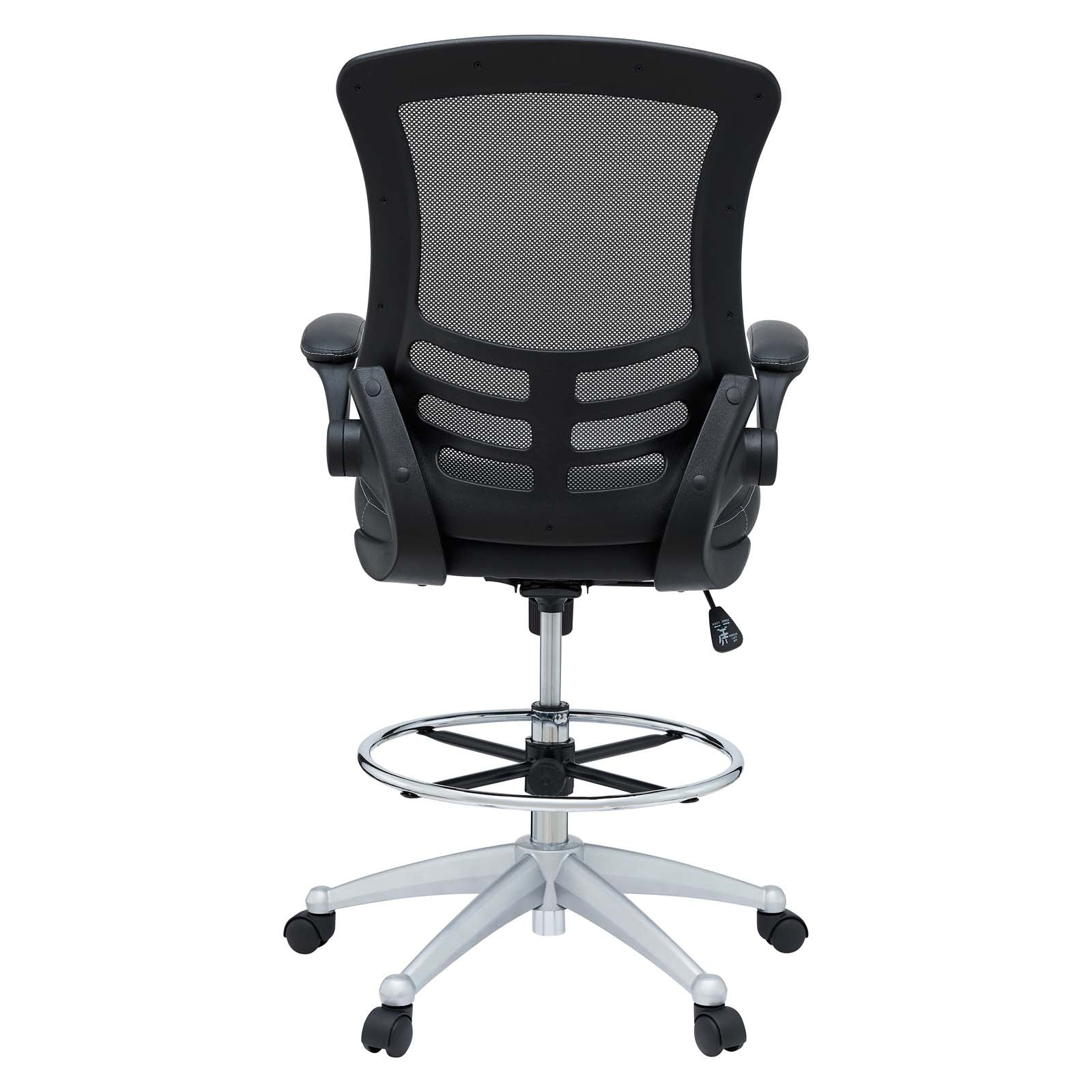 Modway Task Chairs - Attainment Vinyl Drafting Chair Black