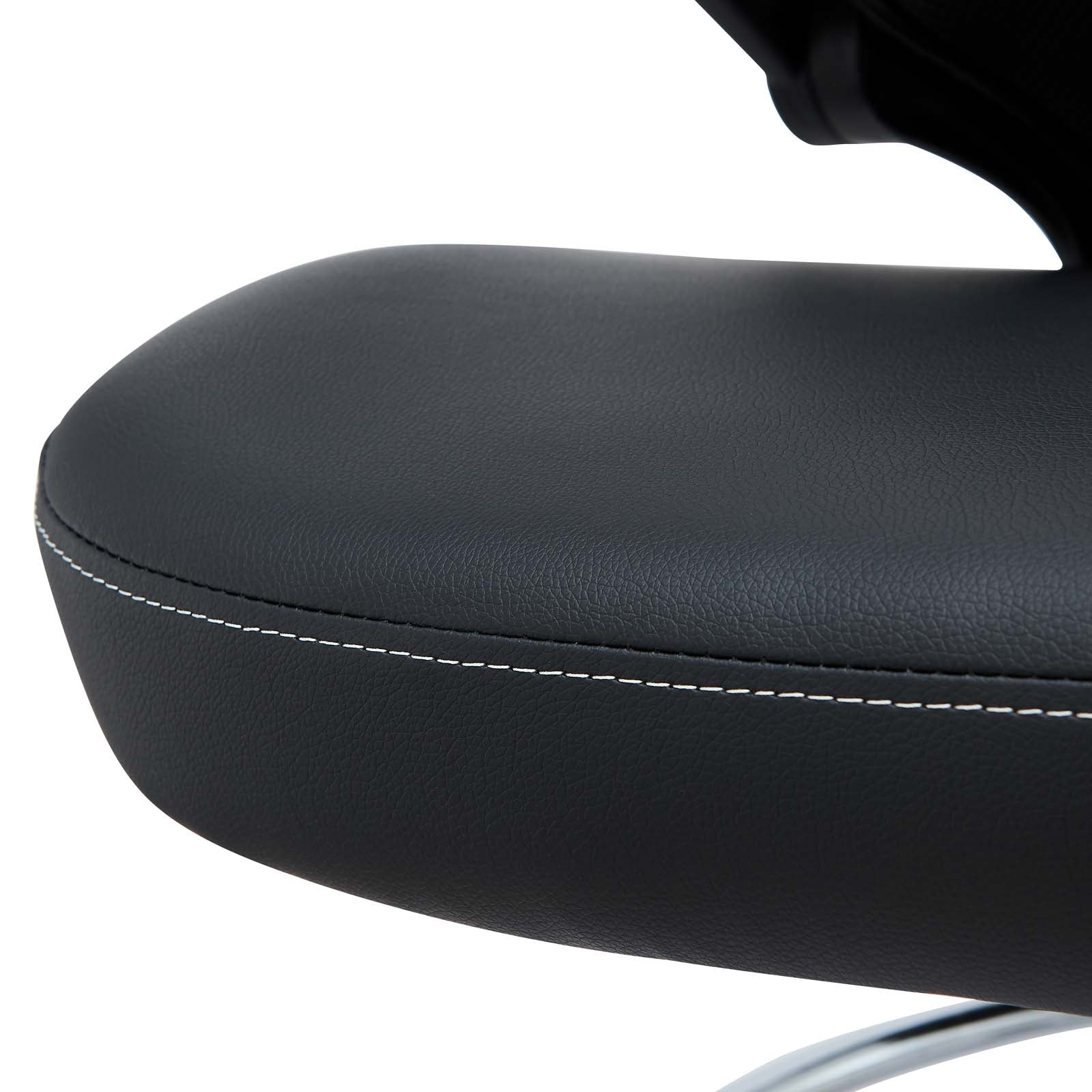 Modway Task Chairs - Attainment Vinyl Drafting Chair Black
