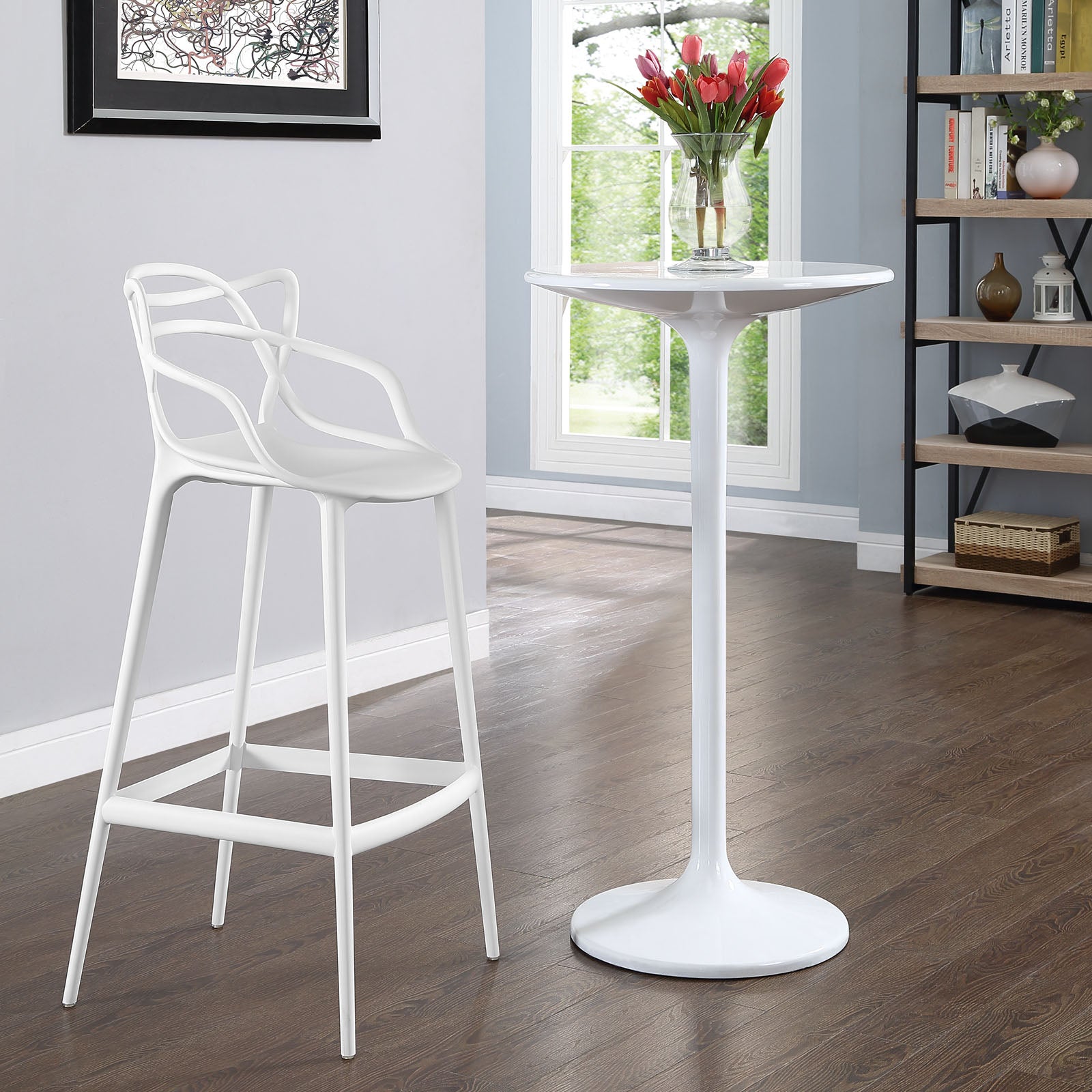 Modway Barstools - Entangled Bar Stool White