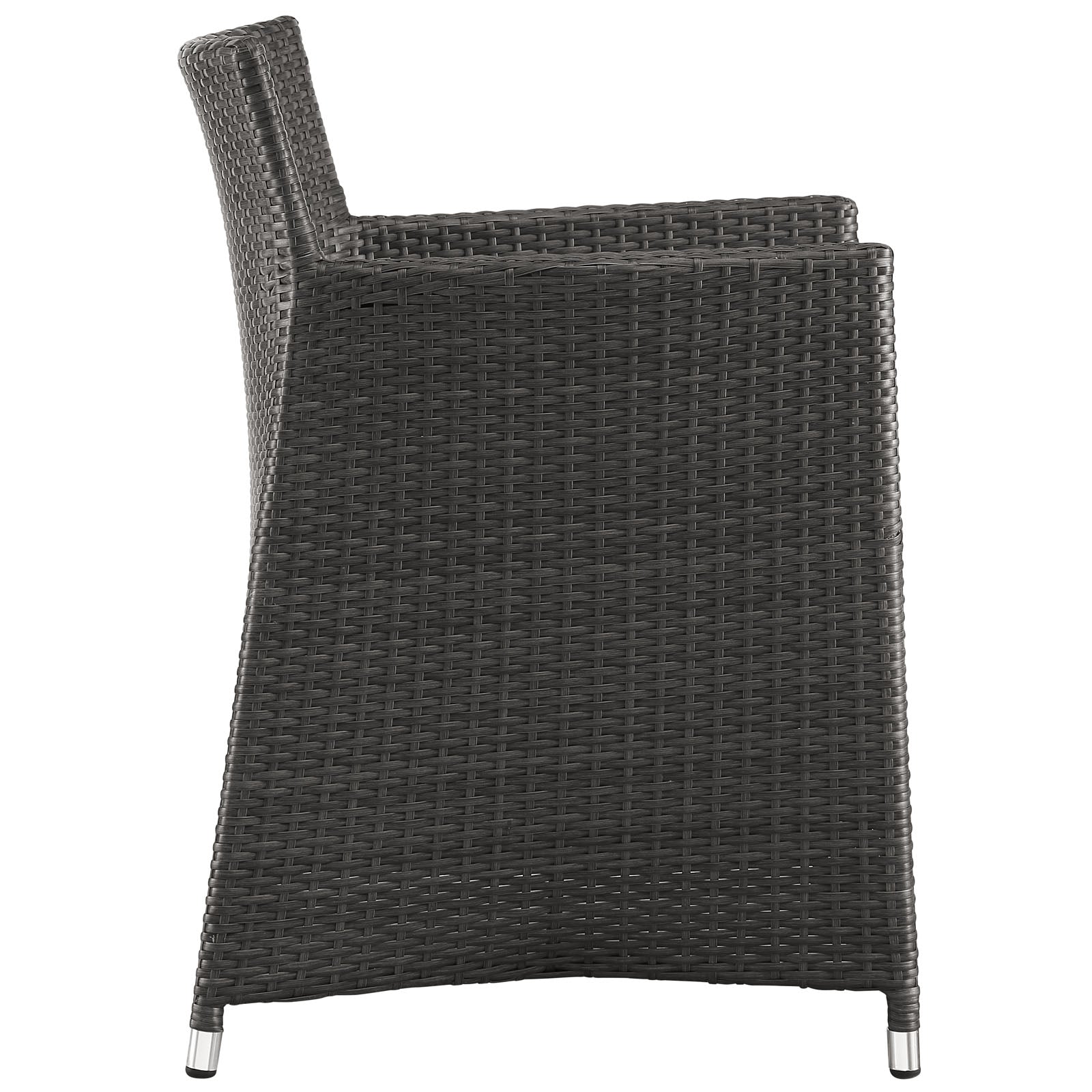 Modway Outdoor Dining Chairs - Junction Dining Outdoor Patio Armchair Brown White