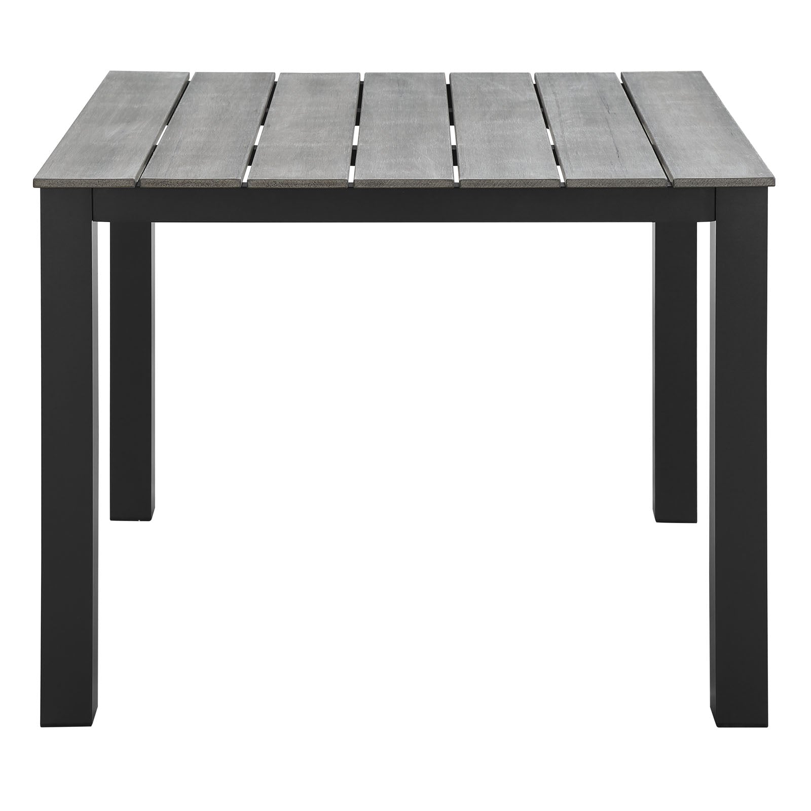 Modway Outdoor Dining Tables - Maine 40" Outdoor Dining Table Dark Brown & Gray