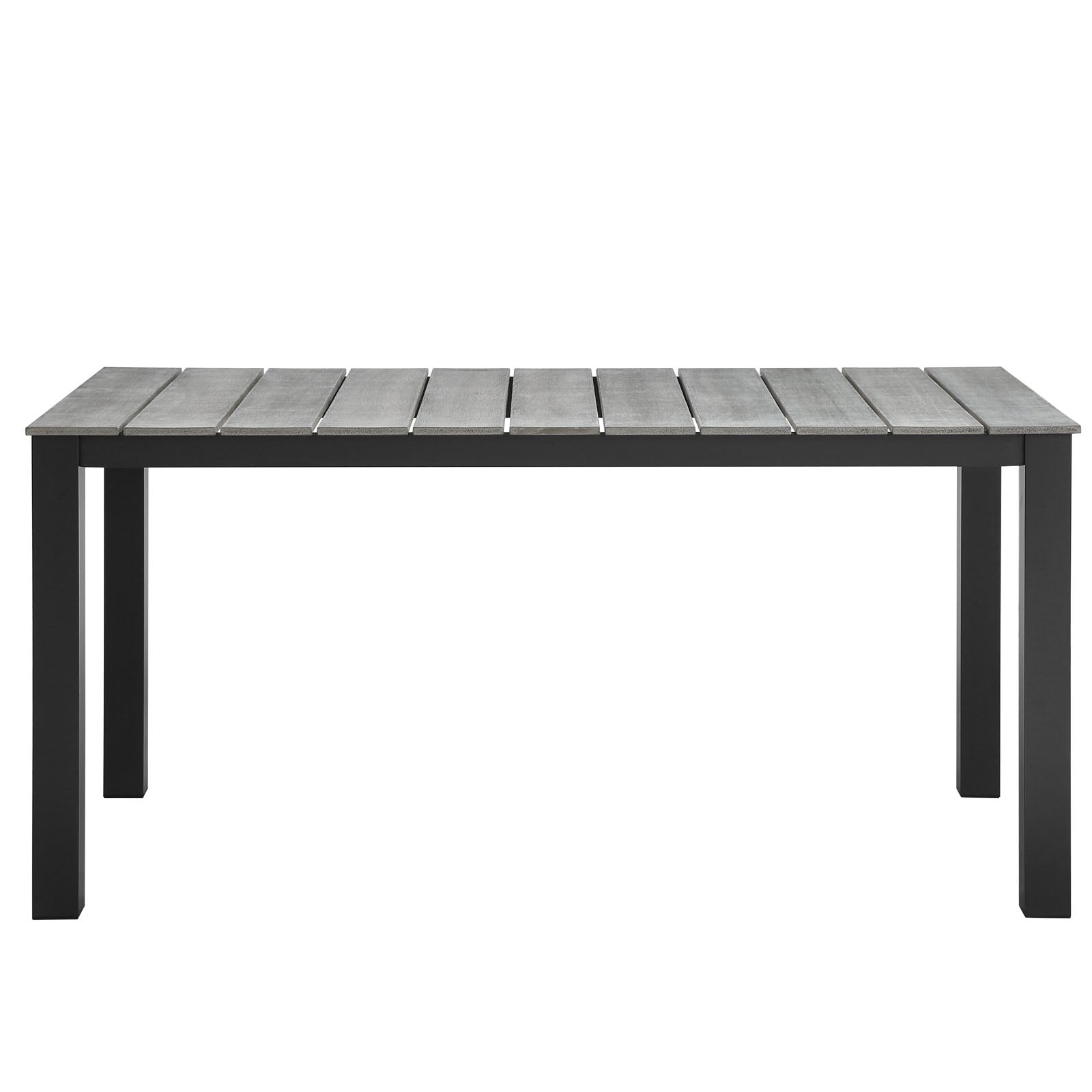 Modway Outdoor Dining Tables - Maine 63" Outdoor Patio Dining Table Brown & Gray