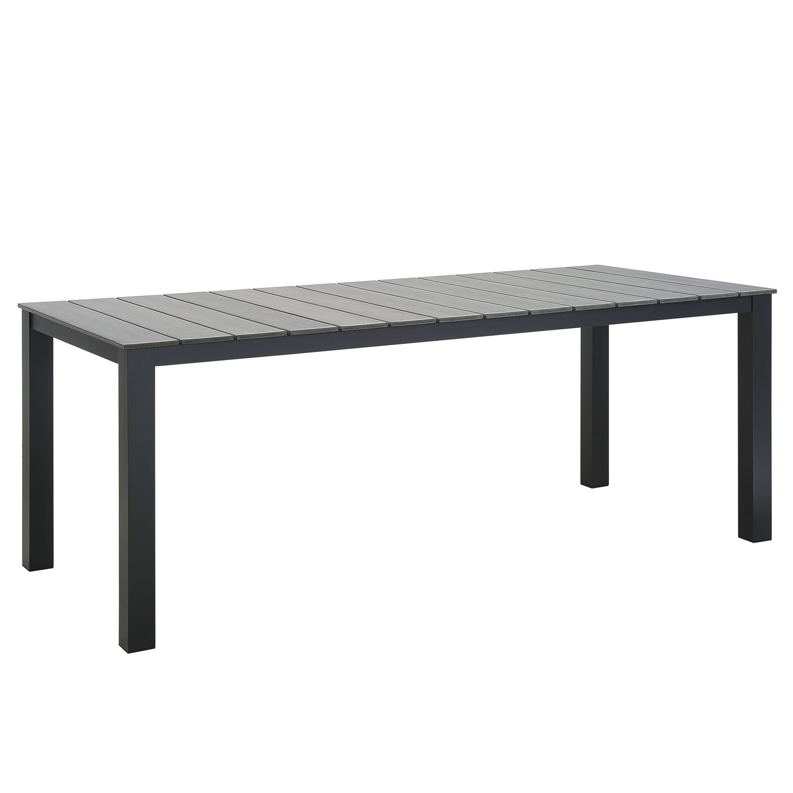 Modway Outdoor Dining Tables - Maine 80" Outdoor Patio Dining Table Brown & Gray