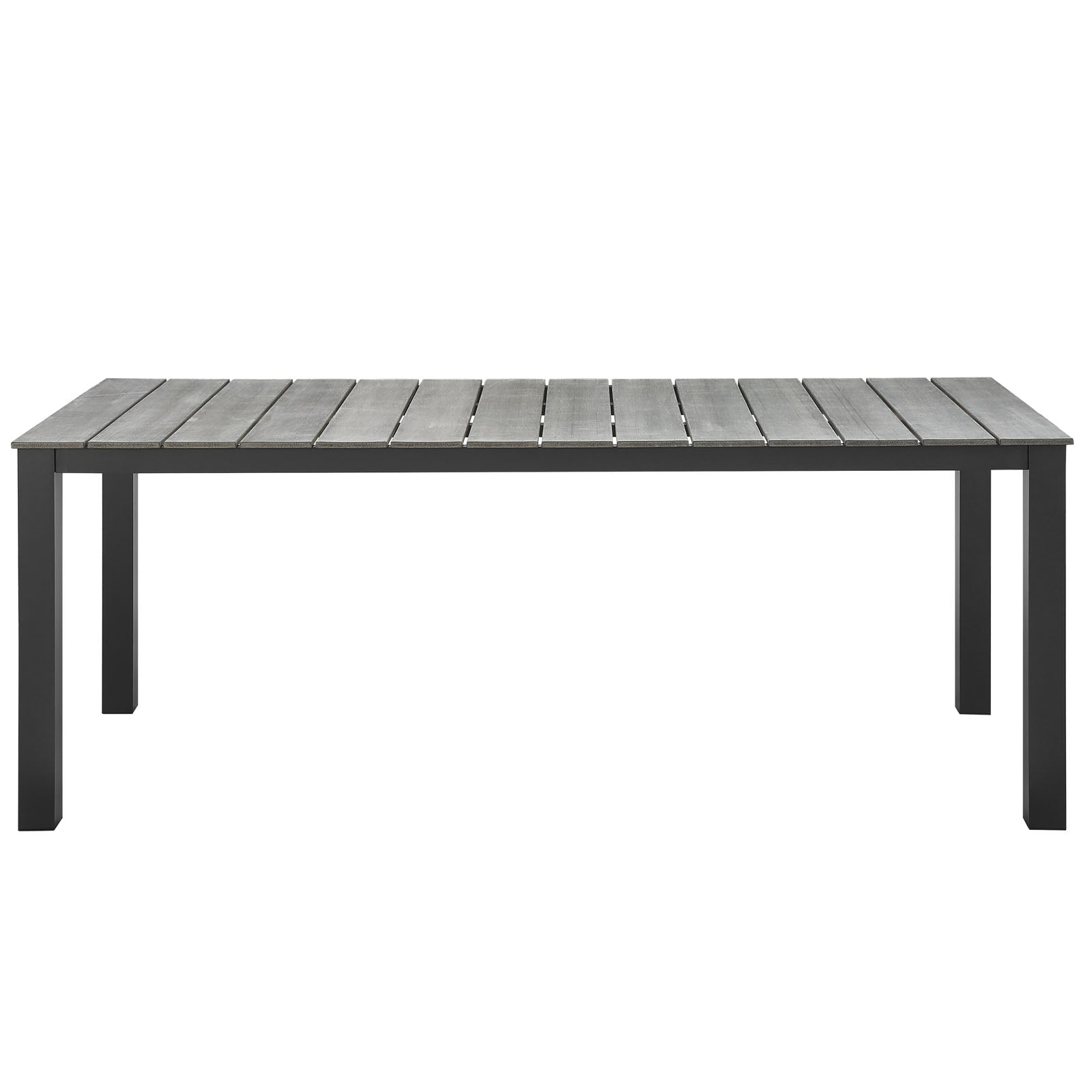 Modway Outdoor Dining Tables - Maine 80" Outdoor Patio Dining Table Brown & Gray