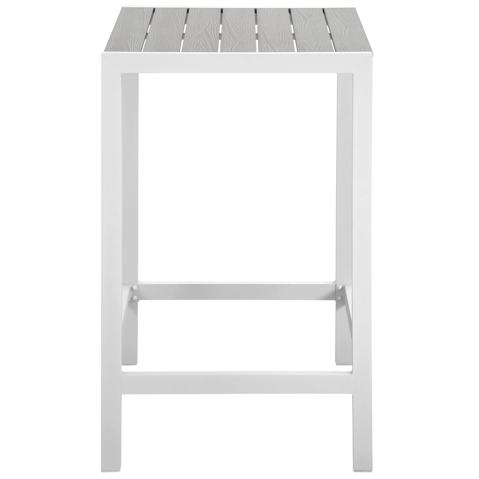 Modway Outdoor Bar Tables - Maine Outdoor Bar Table White & Light Gray
