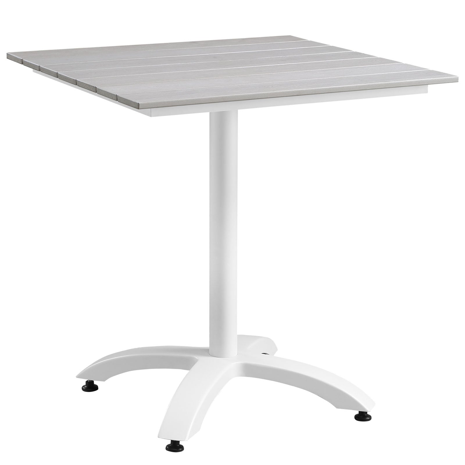 Modway Outdoor Dining Tables - Maine 28" Outdoor Patio Dining Table White & Light Gray