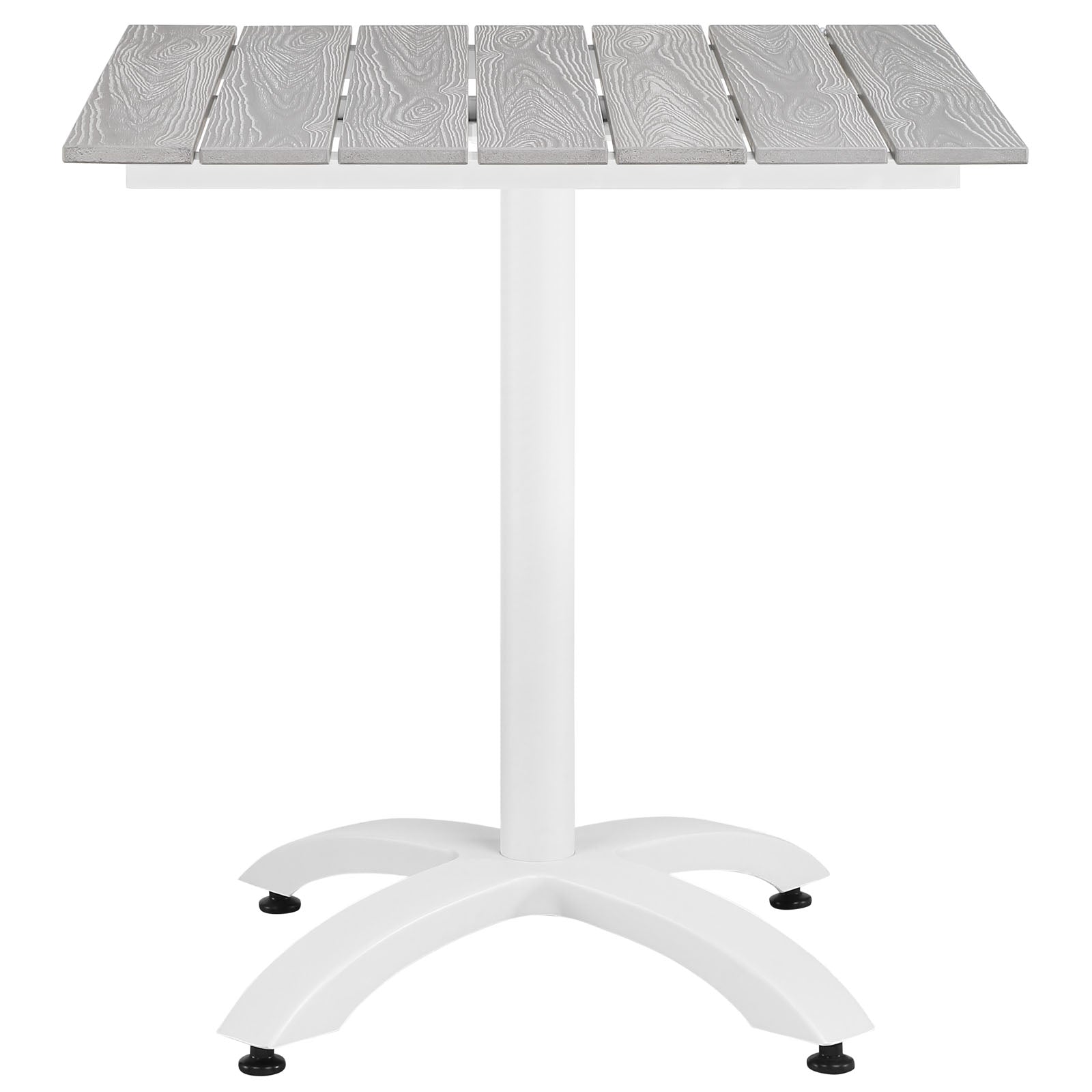 Modway Outdoor Dining Tables - Maine 28" Outdoor Patio Dining Table White & Light Gray