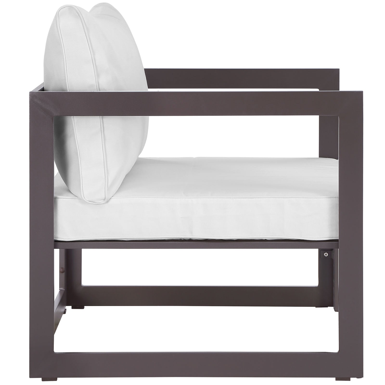 Modway Outdoor Chairs - Fortuna Outdoor Patio Chairs Brown & White