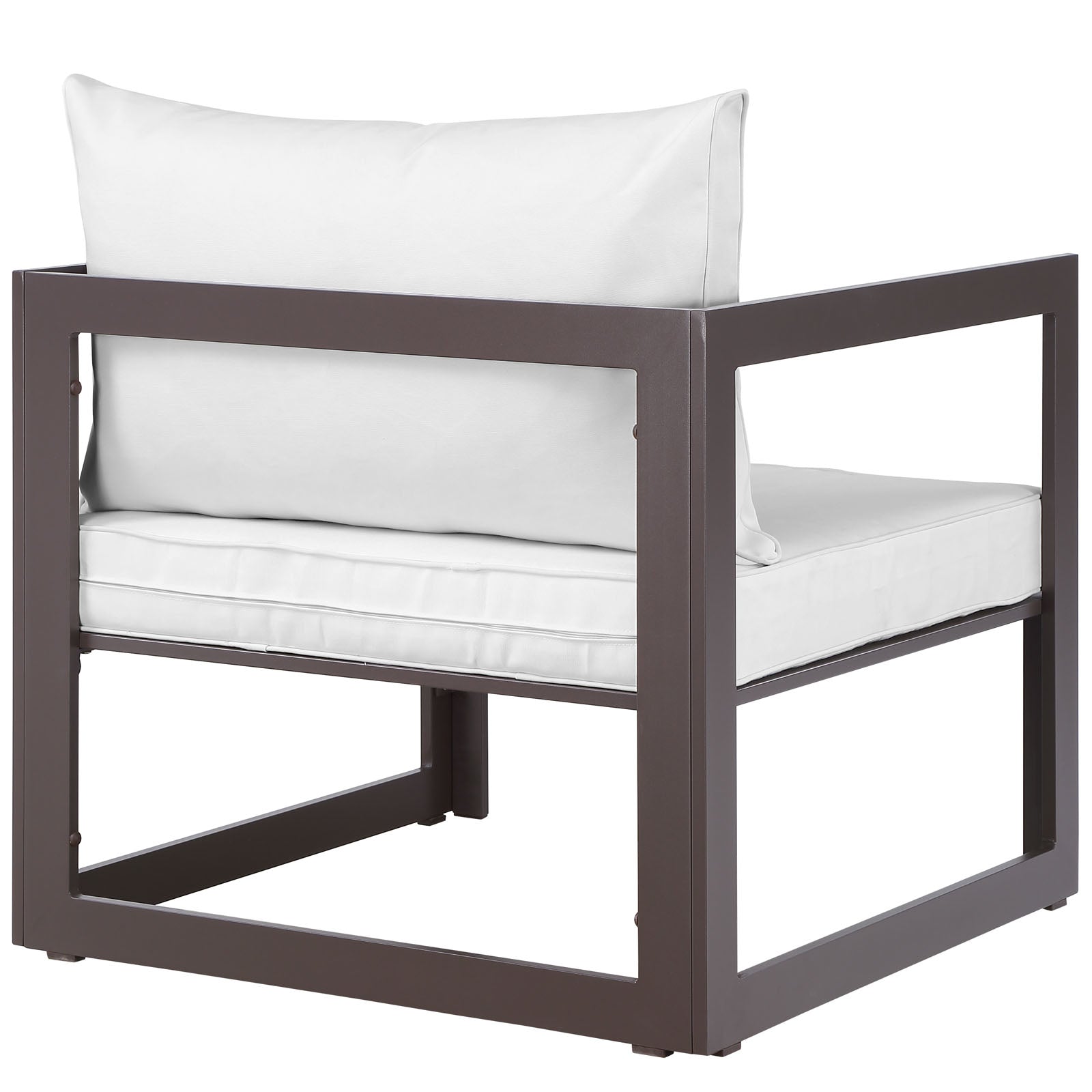 Modway Outdoor Chairs - Fortuna Outdoor Patio Chairs Brown & White