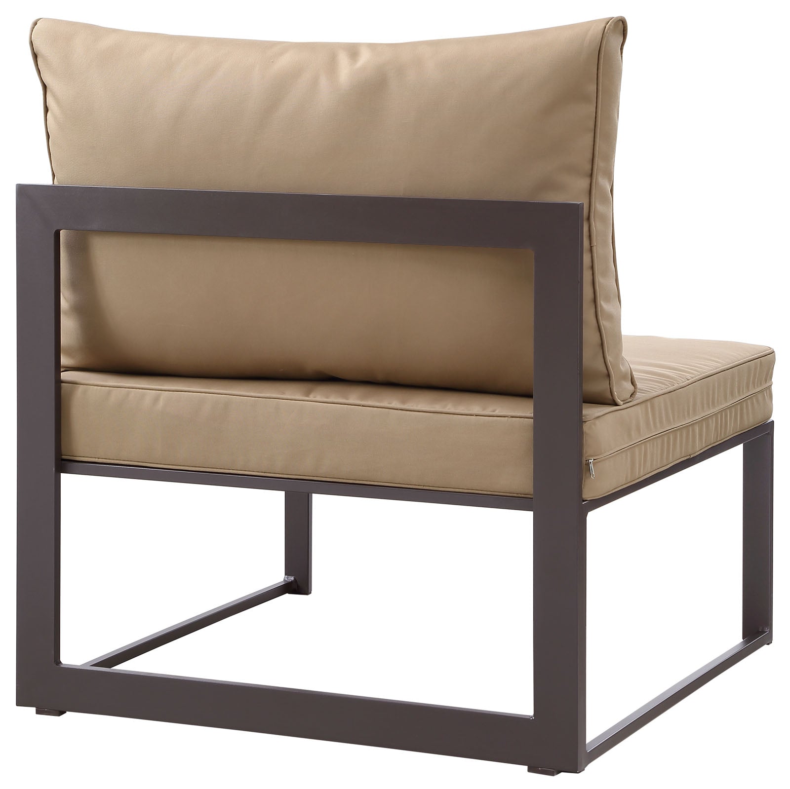 Modway Outdoor Chairs - Fortuna Armless Outdoor Patio Chair Brown & Mocha