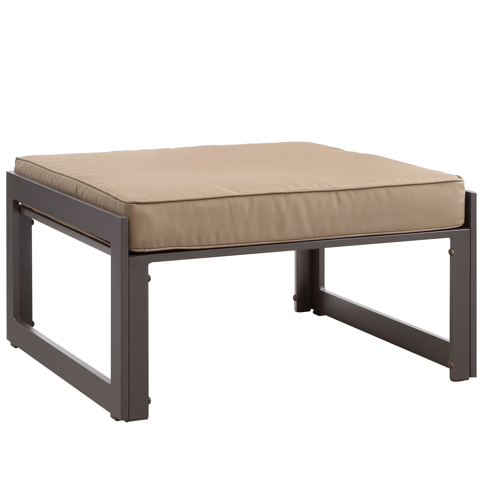 Modway Outdoor Stools & Benches - Fortuna Outdoor Ottoman Brown & Mocha