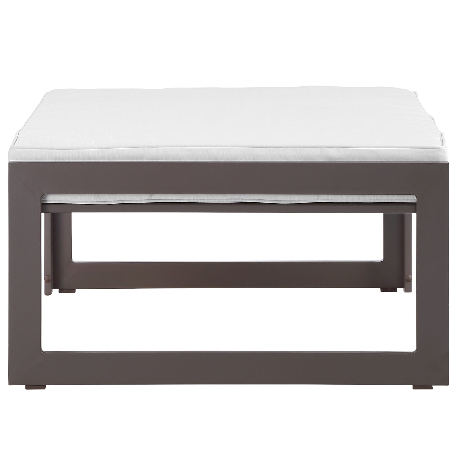 Modway Outdoor Stools & Benches - Fortuna Outdoor Ottoman Brown & White