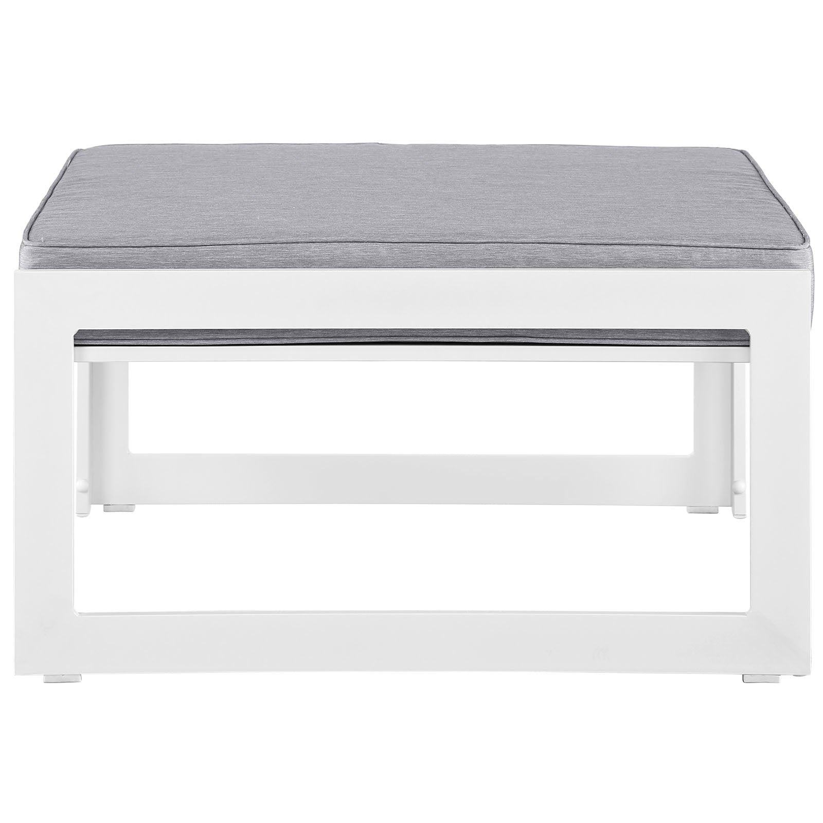 Modway Outdoor Stools & Benches - Fortuna Outdoor Ottoman White & Gray