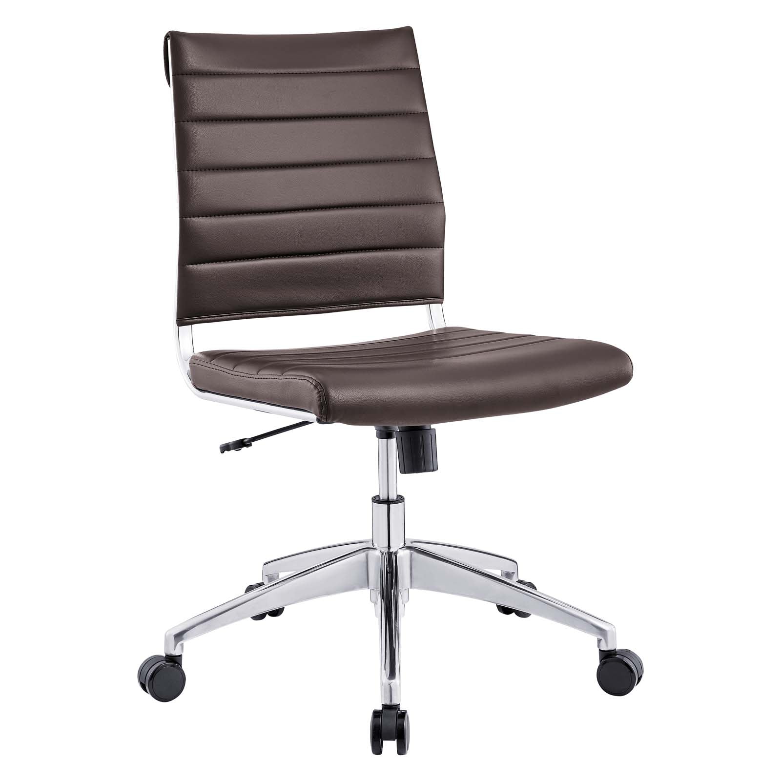 Modway Task Chairs - Jive Armless Mid Back Office Chair Brown