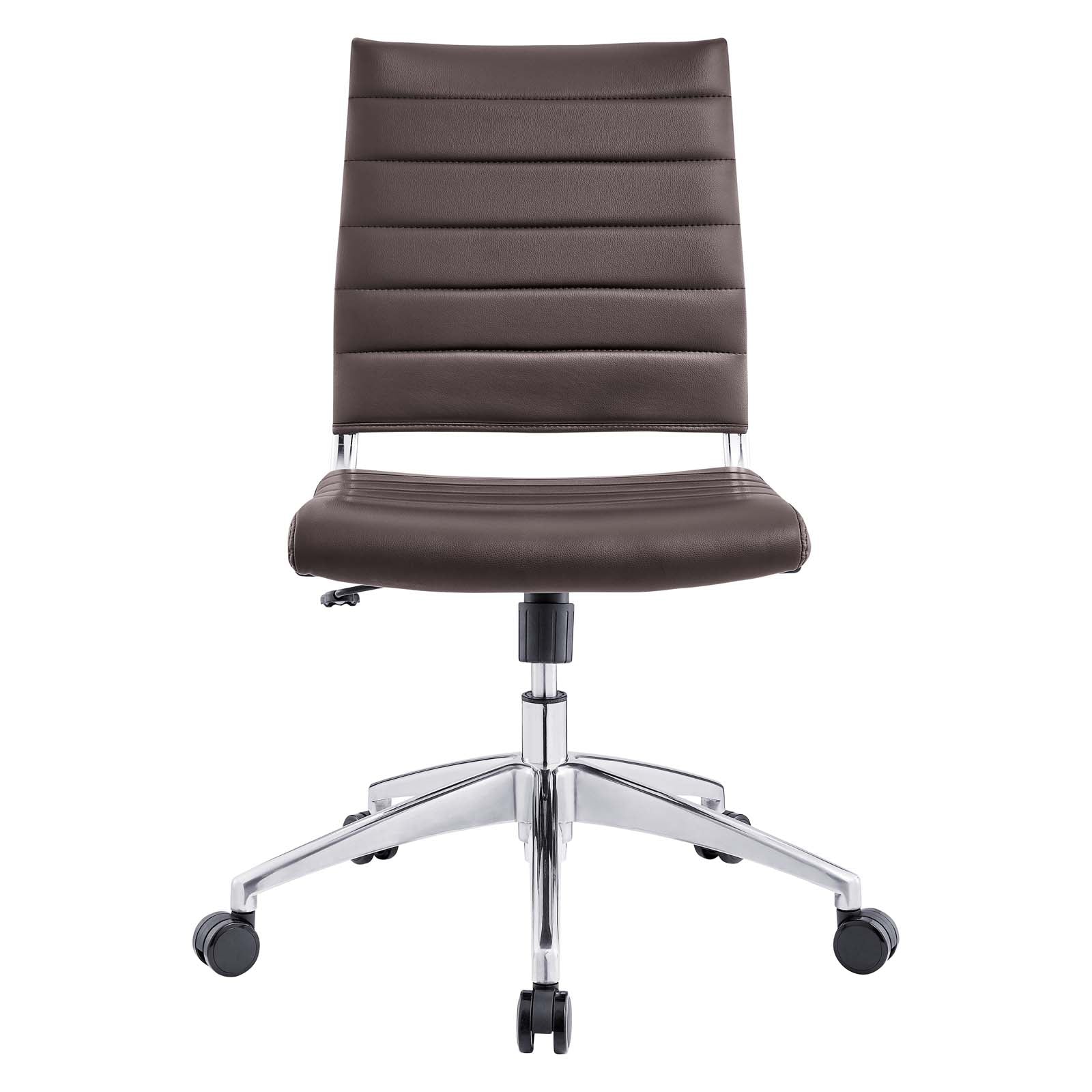 Modway Task Chairs - Jive Armless Mid Back Office Chair Brown
