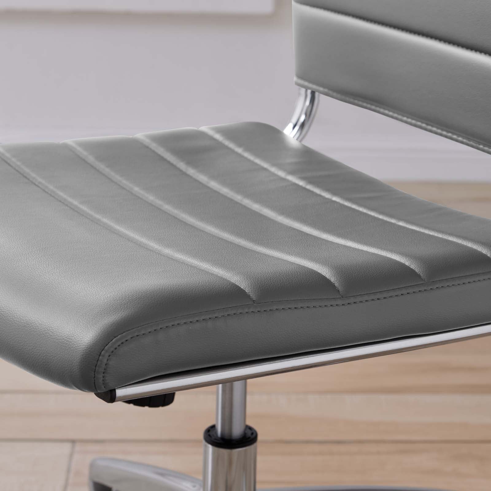 Modway Task Chairs - Jive Armless Mid Back Office Chair Gray