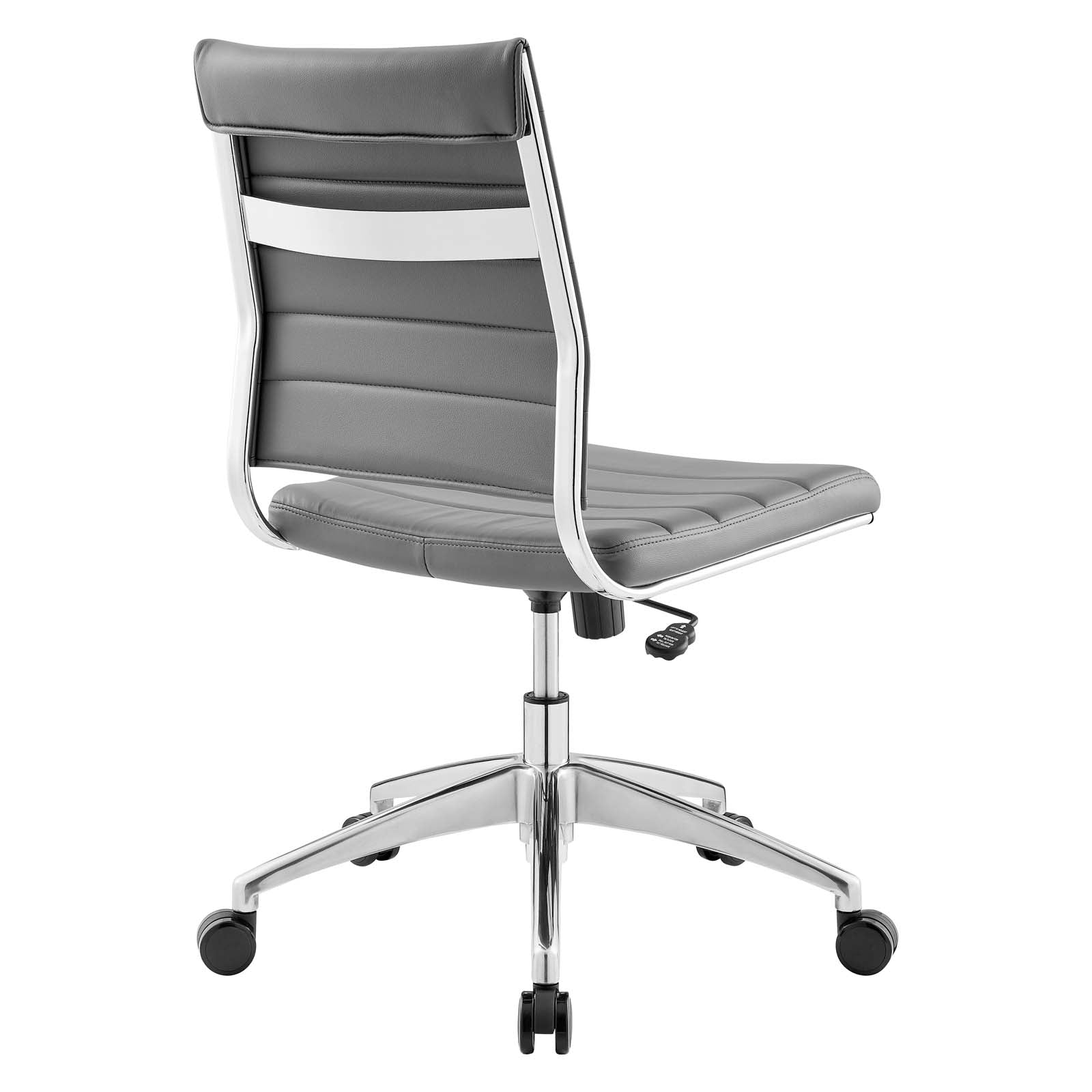 Gray armless online office chair