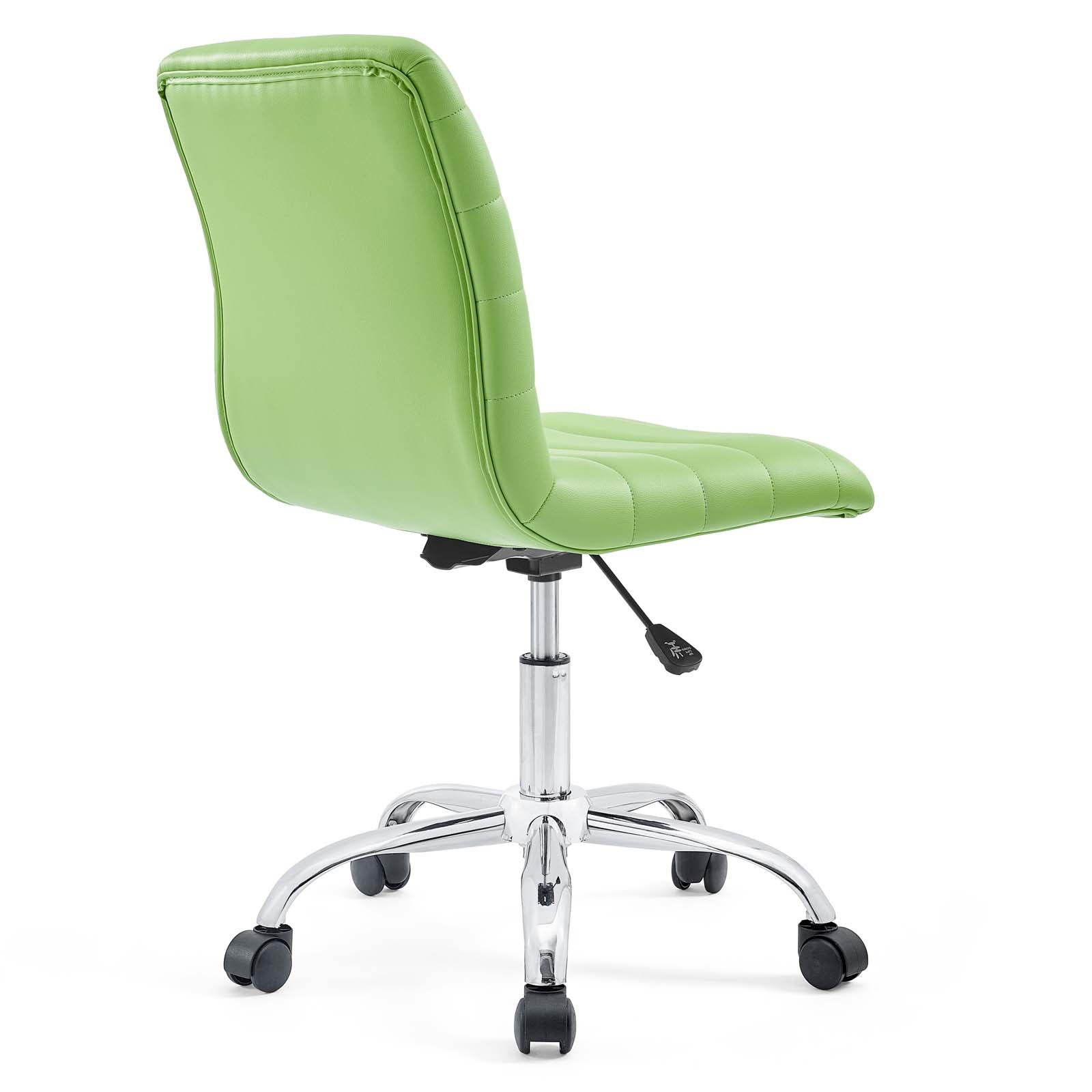 Modway Task Chairs - Ripple Armless Mid Back Vinyl Office Chair Bright Green