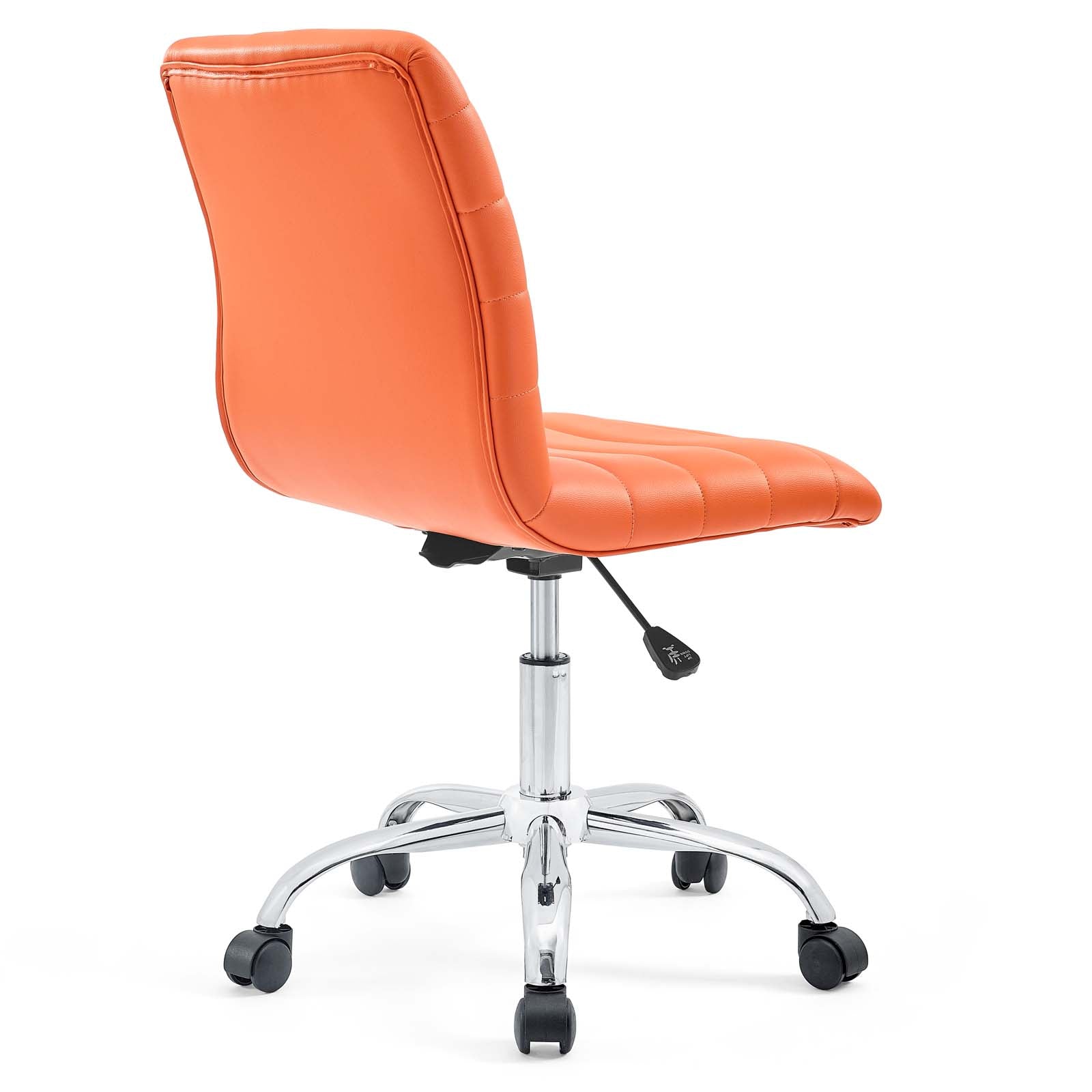 Modway Task Chairs - Ripple Armless Mid Back Vinyl Office Chair Orange