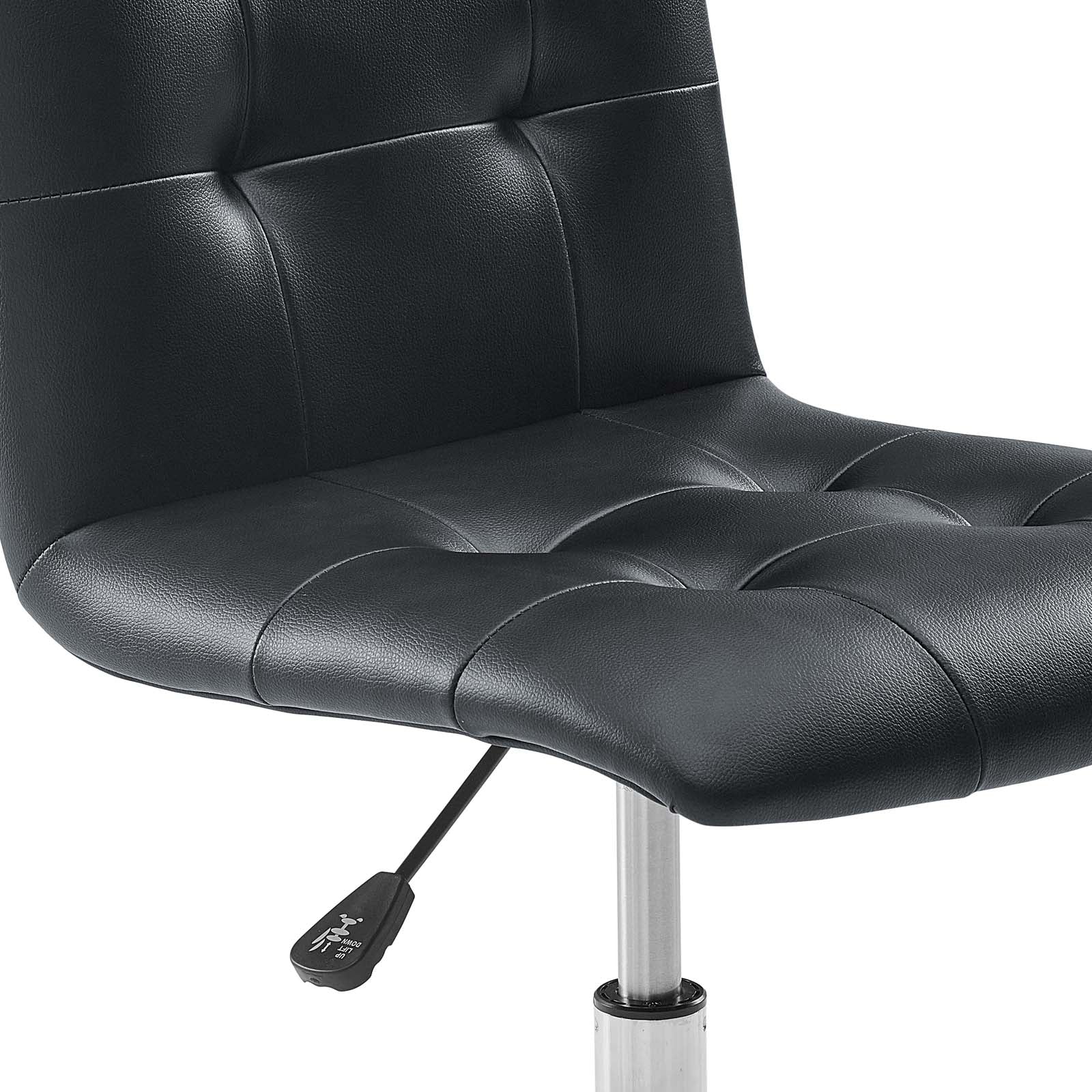 Modway Task Chairs - Prim Armless Mid Back Office Chair Black