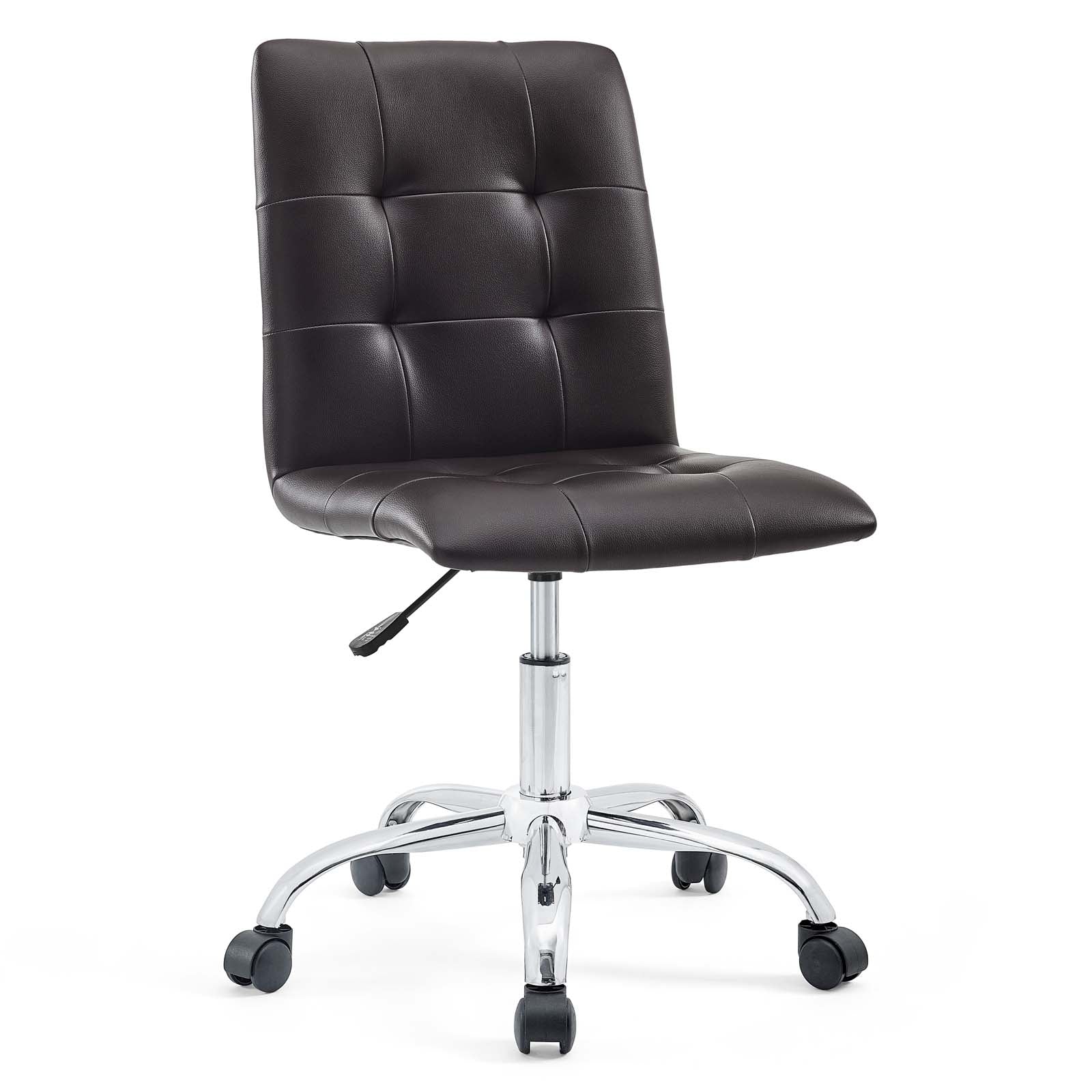 Modway Task Chairs - Prim Armless Mid Back Office Chair Brown