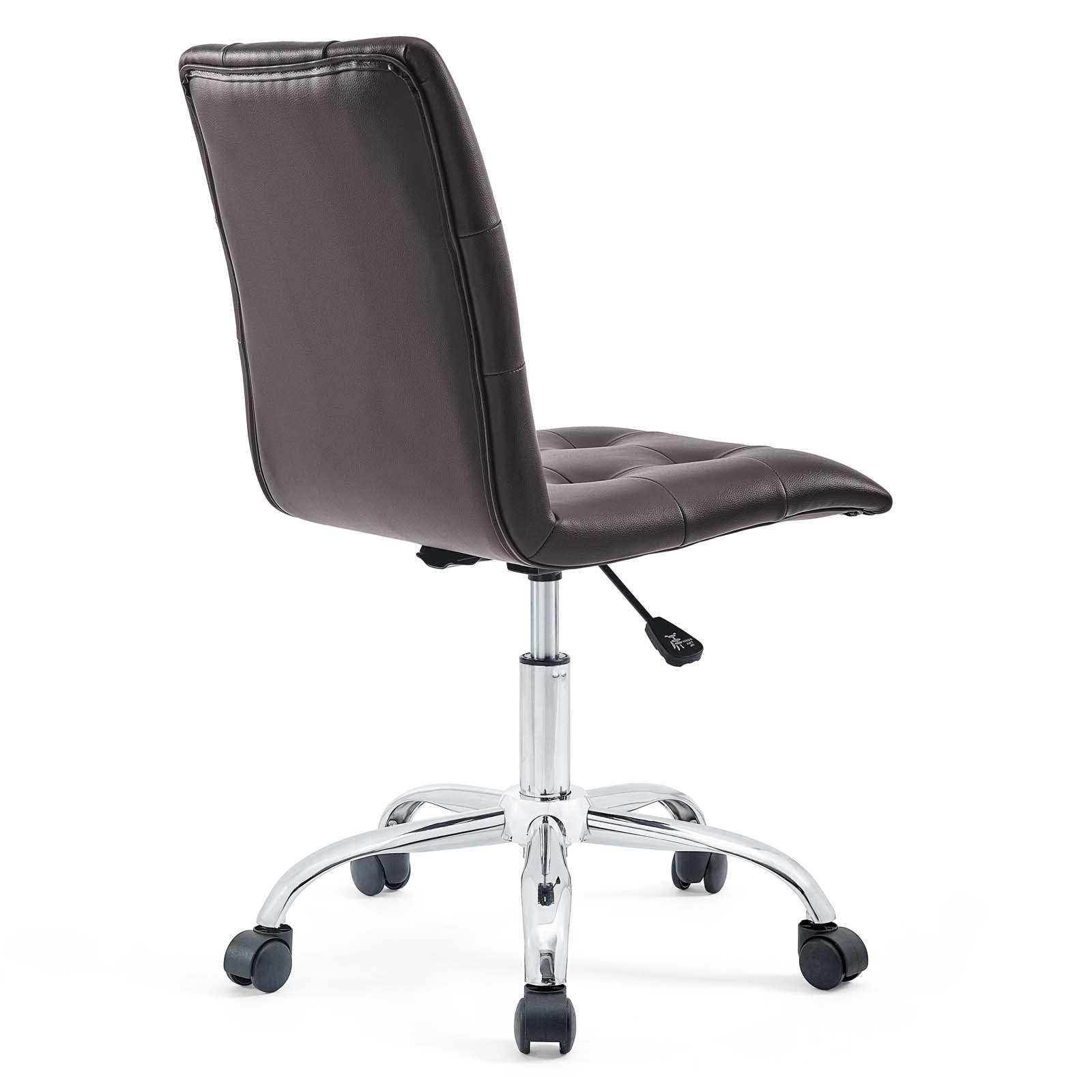 Modway Task Chairs - Prim Armless Mid Back Office Chair Brown