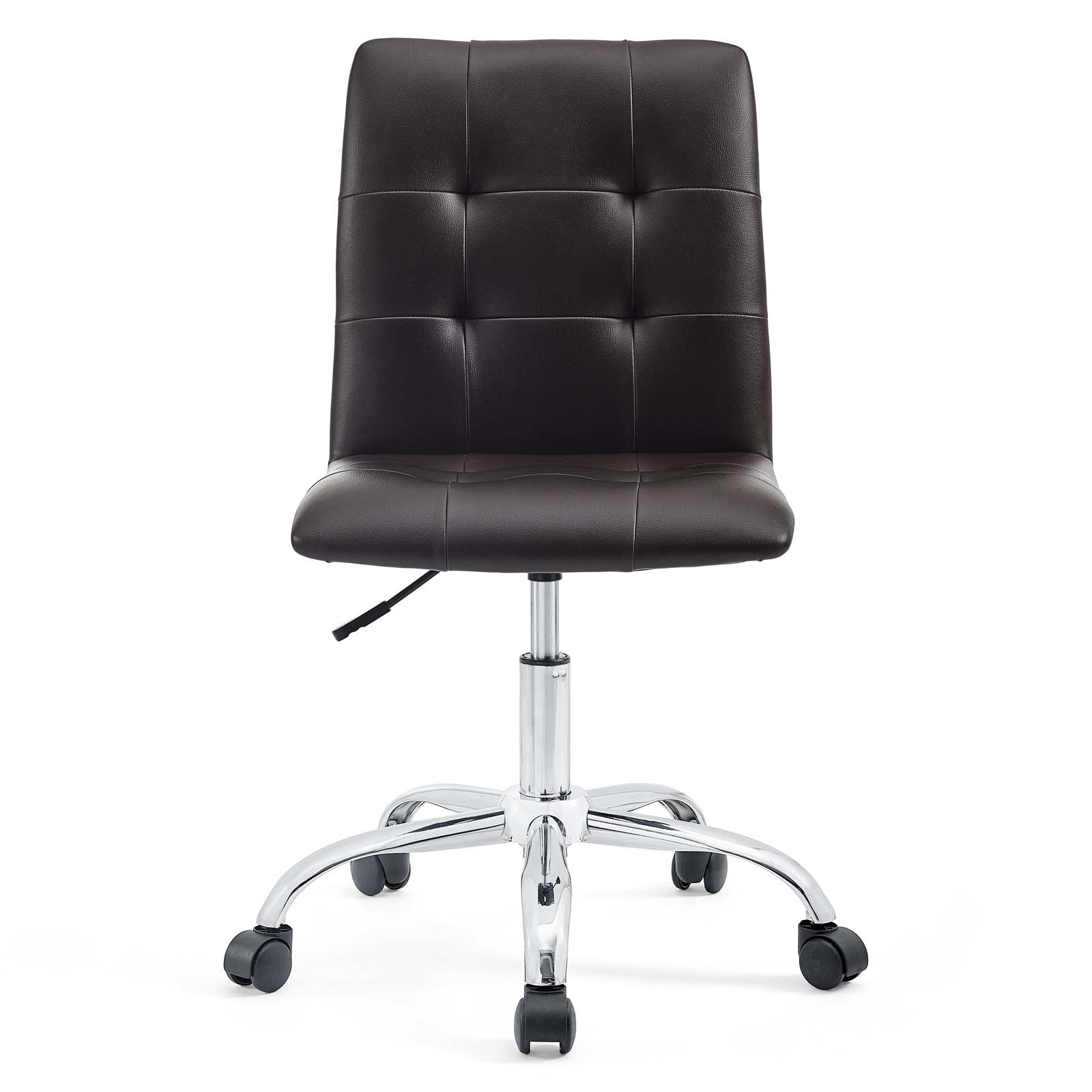 Modway Task Chairs - Prim Armless Mid Back Office Chair Brown