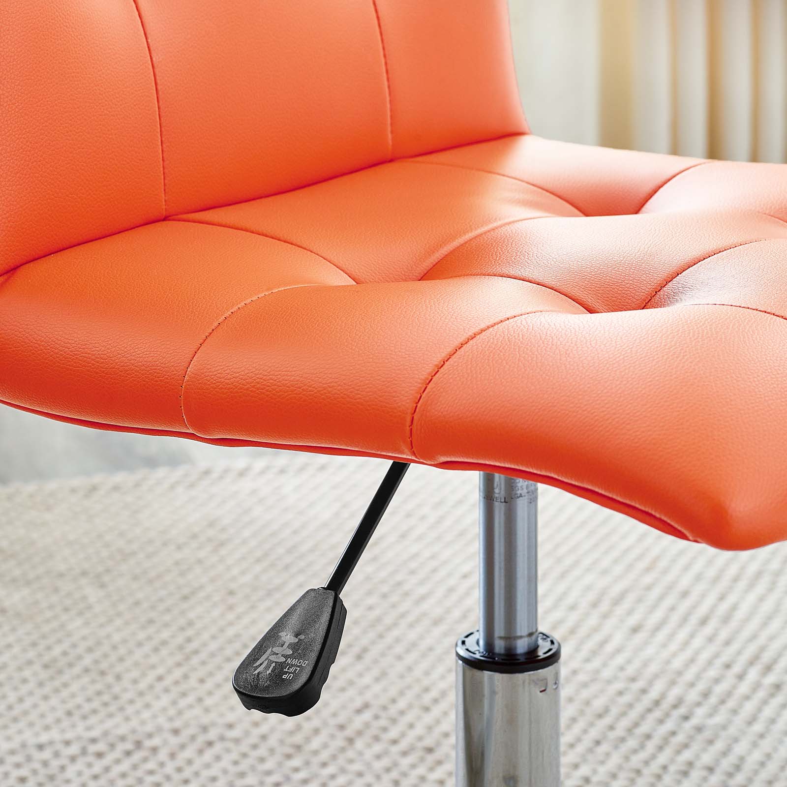 Modway Task Chairs - Prim Armless Mid Back Office Chair Orange