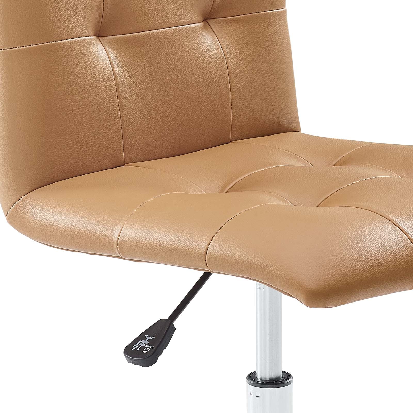Modway Task Chairs - Prim Armless Mid Back Office Chair Tan