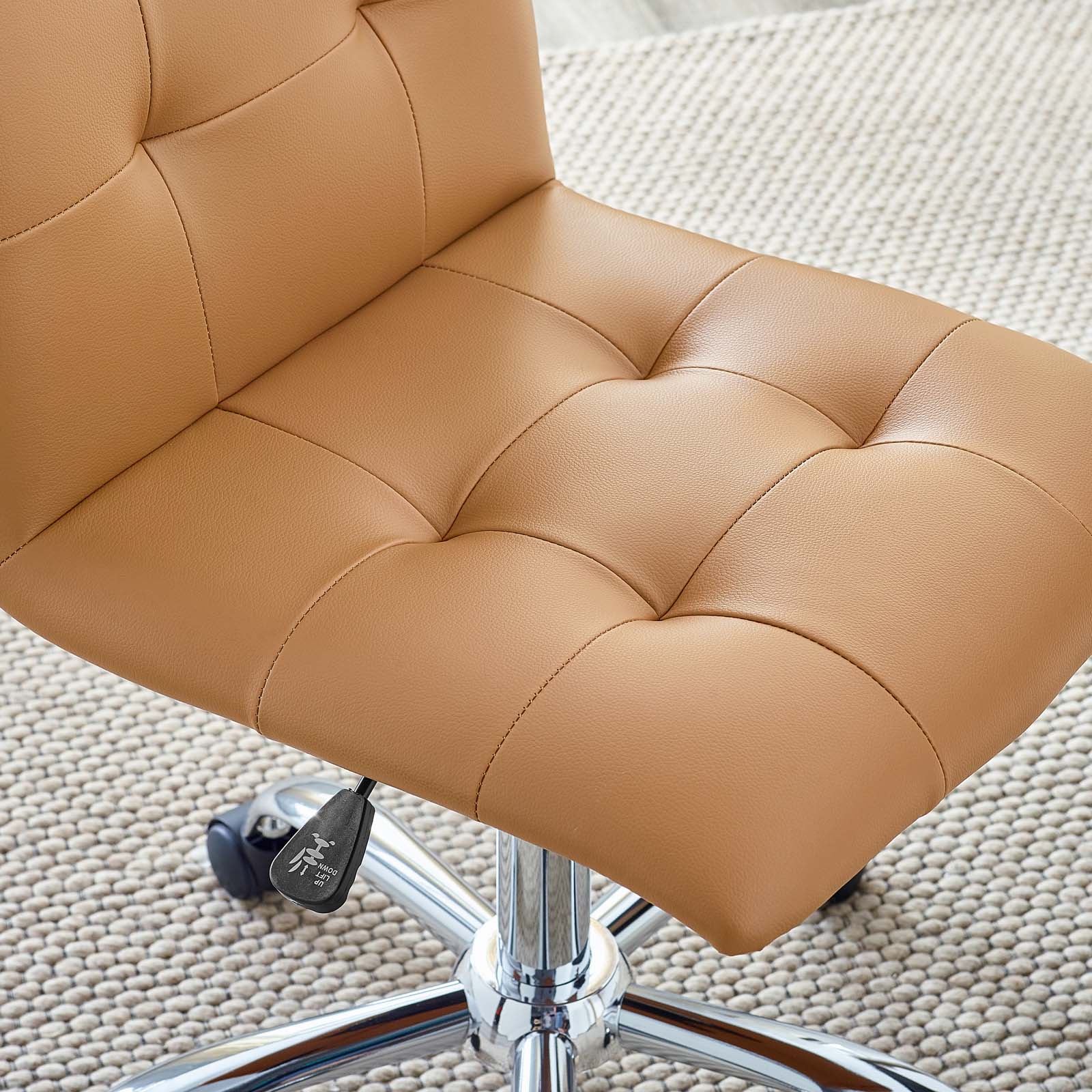 Modway Task Chairs - Prim Armless Mid Back Office Chair Tan