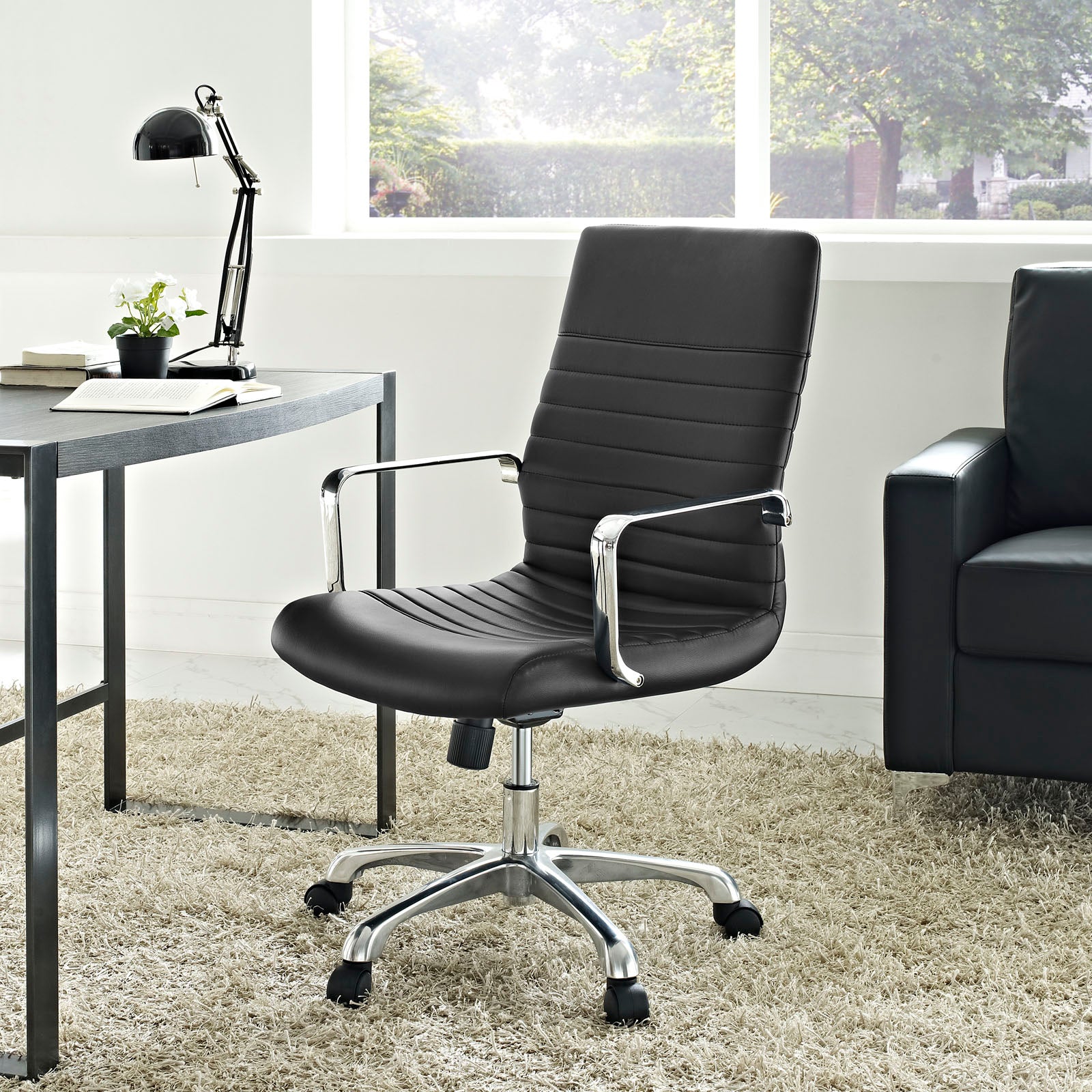 Modway Task Chairs - Finesse Mid Back Office Chair Black