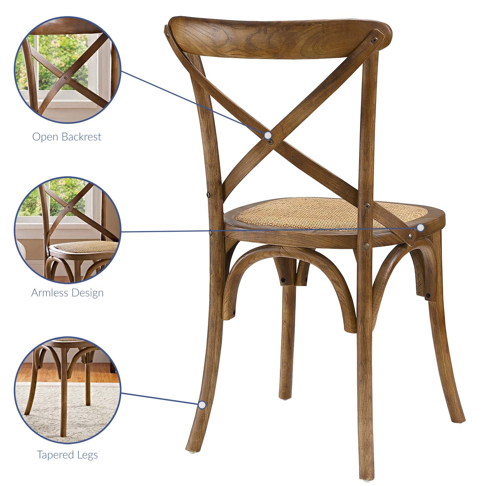 Modway Dining Chairs - Gear Dining Side Chair Walnut