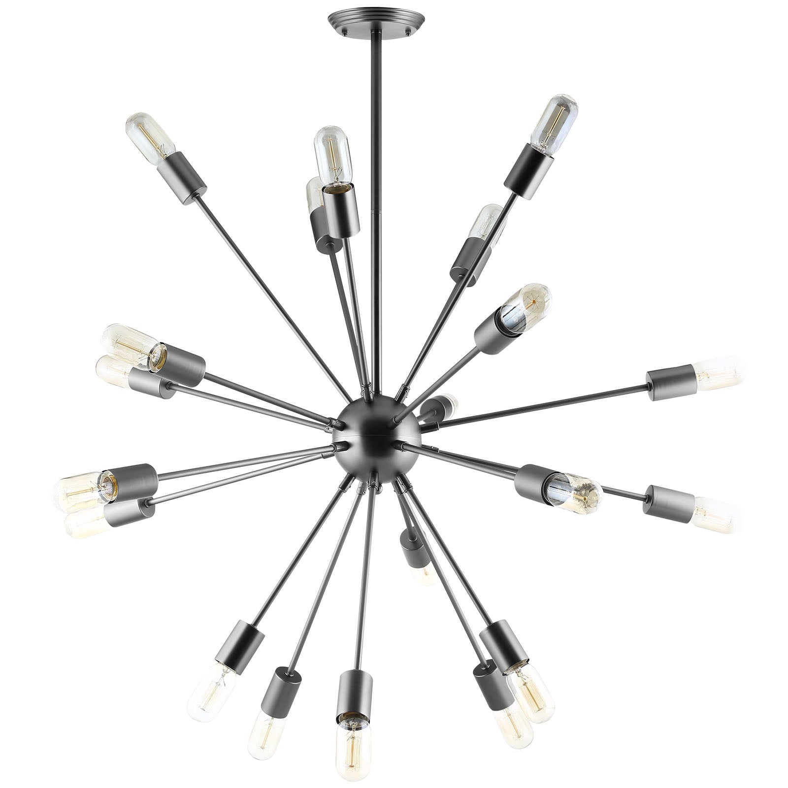 Modway Ceiling Lights - Beam Stainless Steel Chandelier Gray