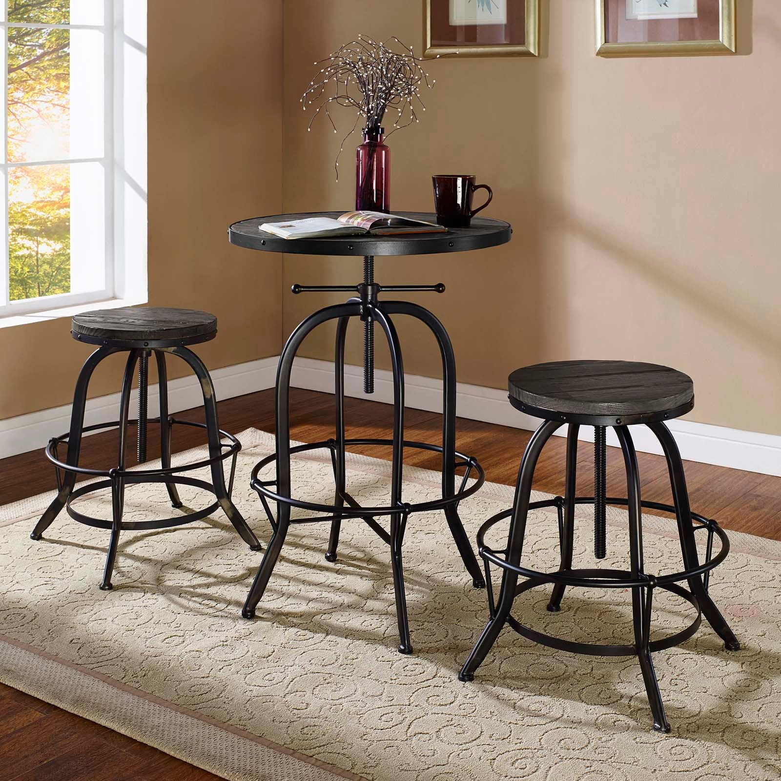 Modway Barstools - Collect Bar Stool Set of 2 Black