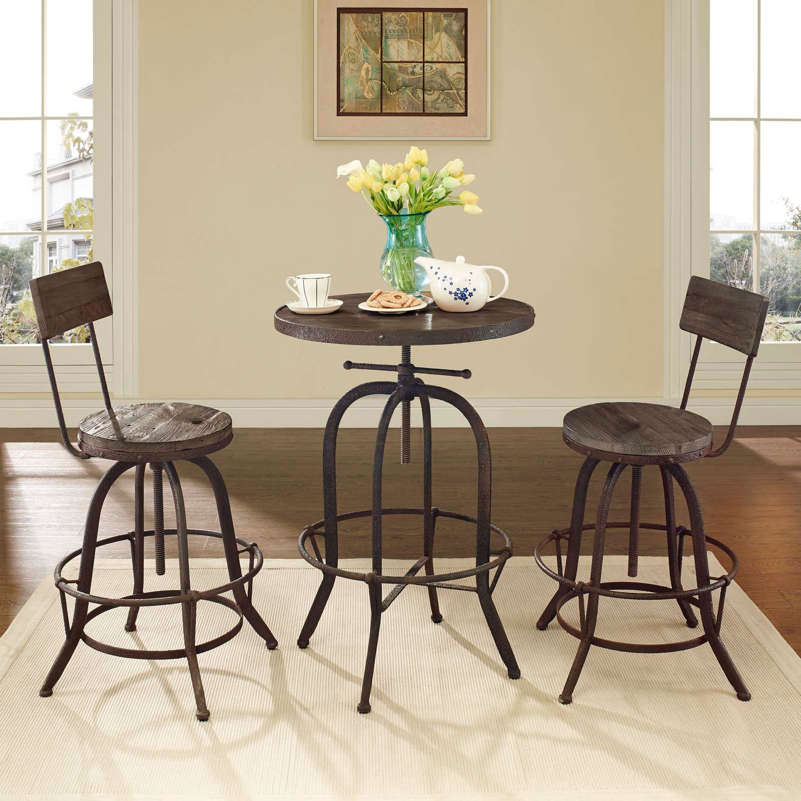 Modway Barstools - Procure Bar Stool Set of 2 Brown