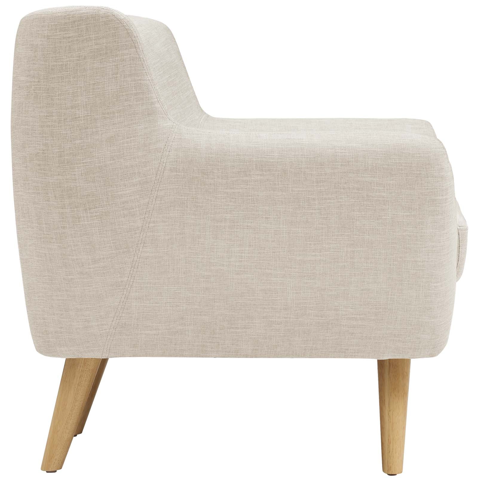 Modway Accent Chairs - Remark Upholstered Fabric Armchair Beige