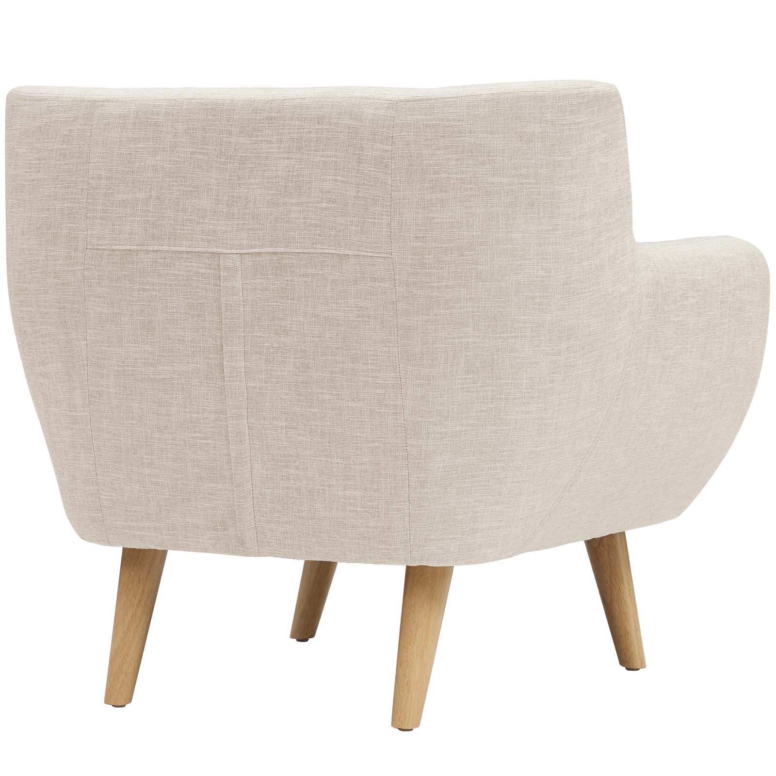 Modway Accent Chairs - Remark Upholstered Fabric Armchair Beige