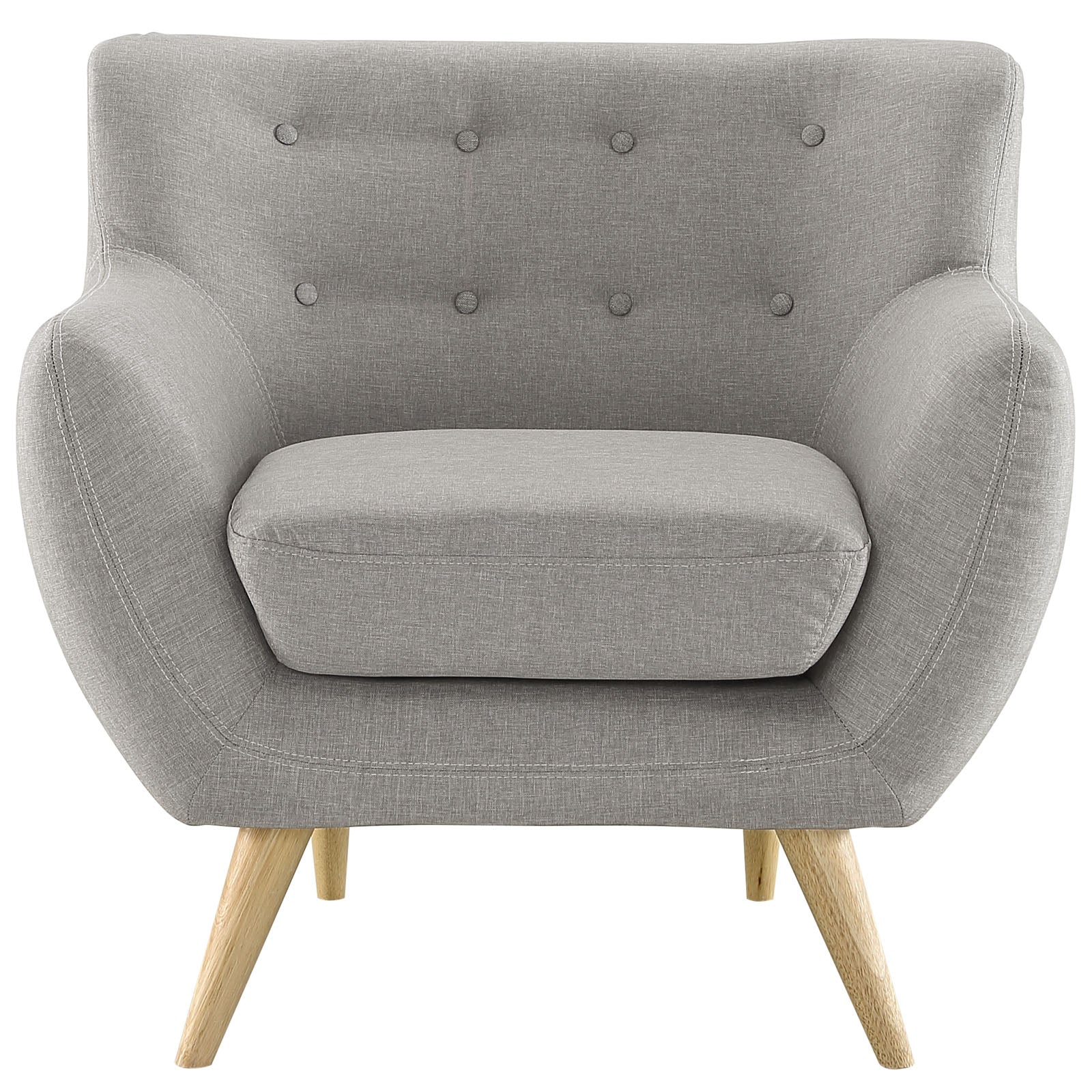 Modway Accent Chairs - Remark Fabric Armchair Light Gray