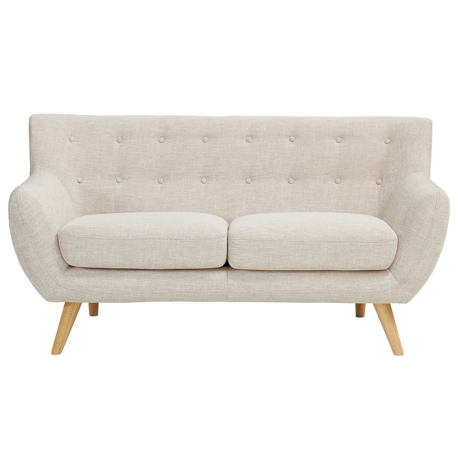Modway Loveseats - Remark Upholstered Fabric Loveseat Beige