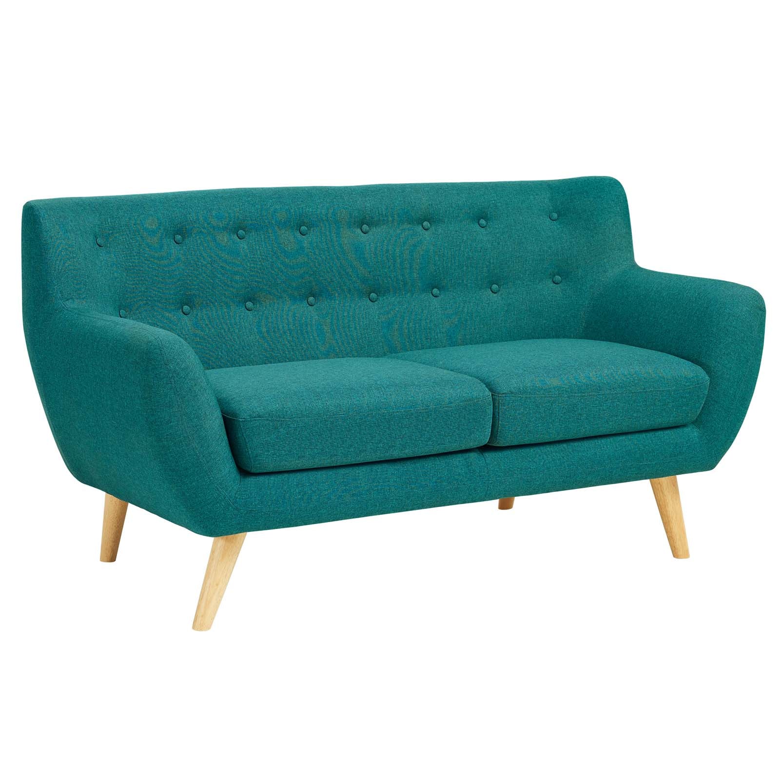 Modway Loveseats - Remark Upholstered Fabric Loveseat Teal