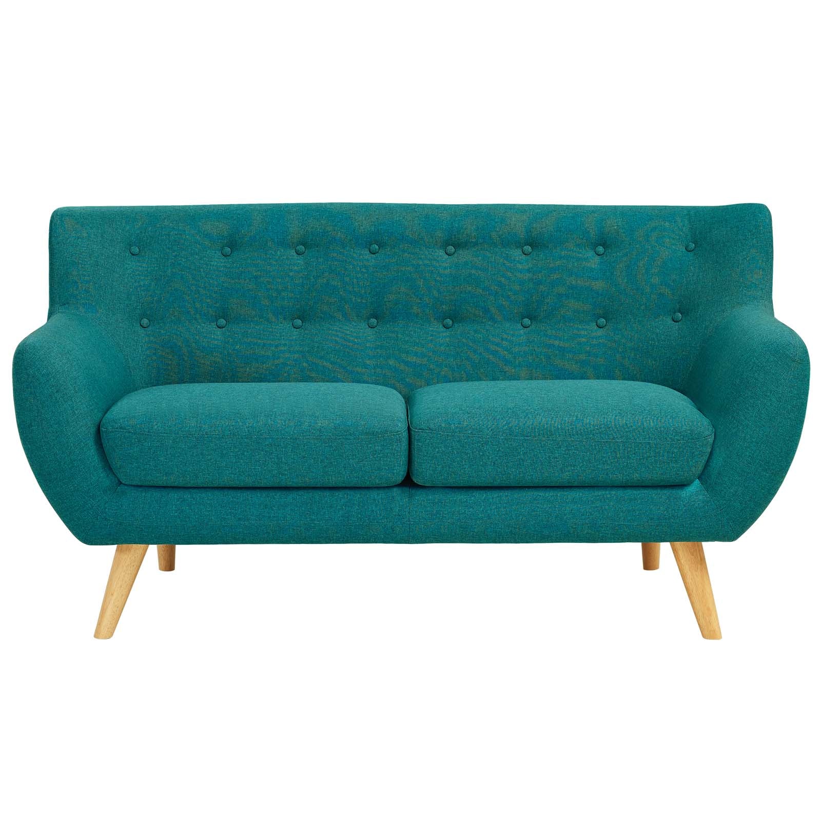 Modway Loveseats - Remark Upholstered Fabric Loveseat Teal