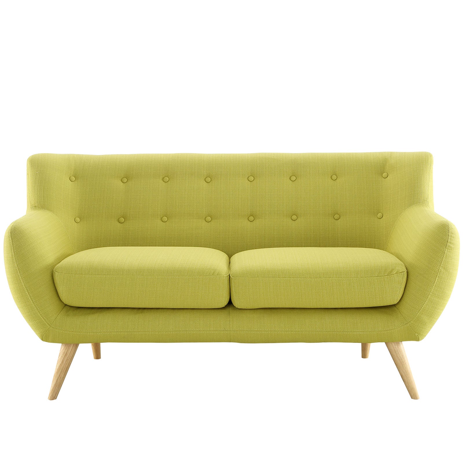 Modway Loveseats - Remark Upholstered Fabric Loveseat Wheatgrass