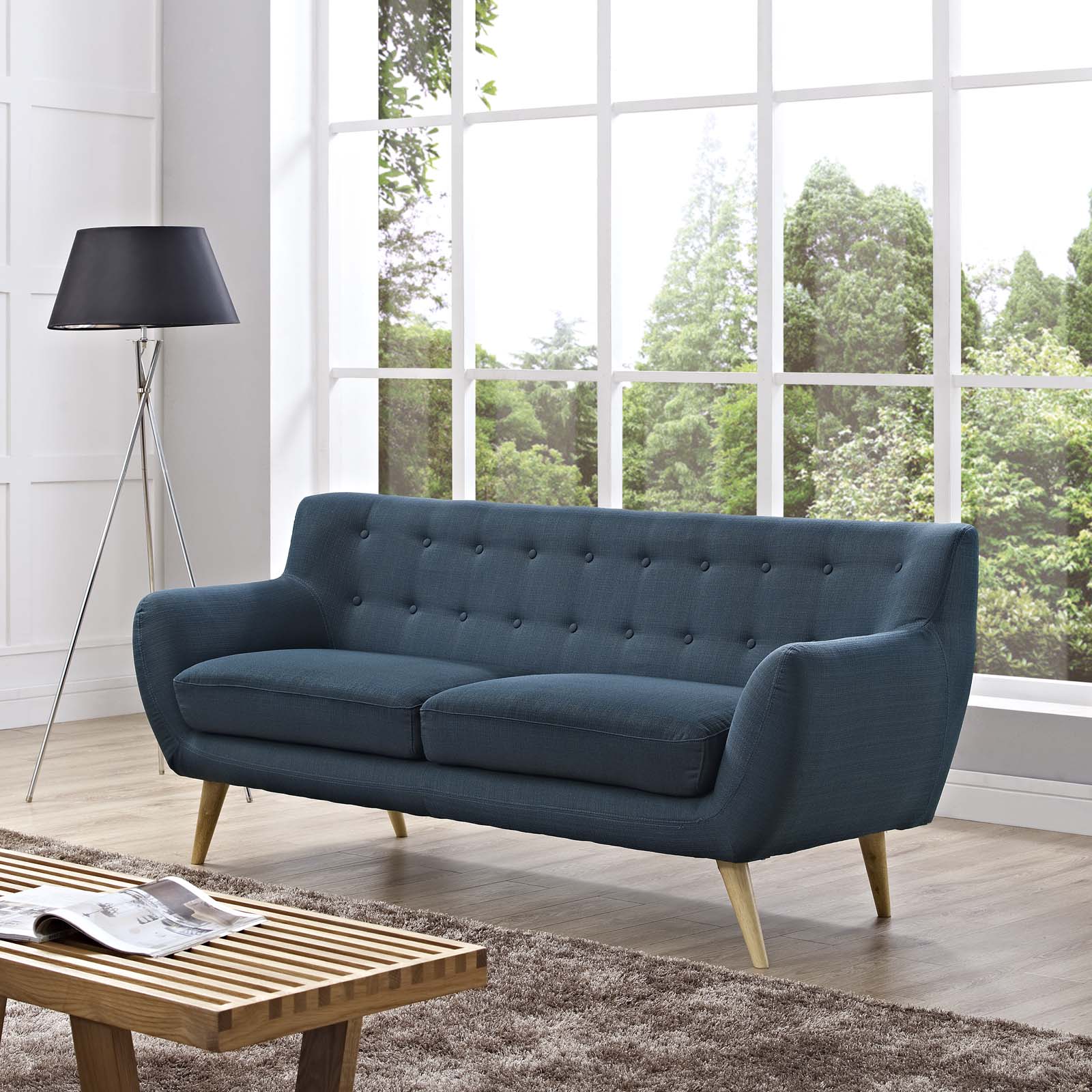 Modway Sofas & Couches - Remark Fabric Sofa Azure