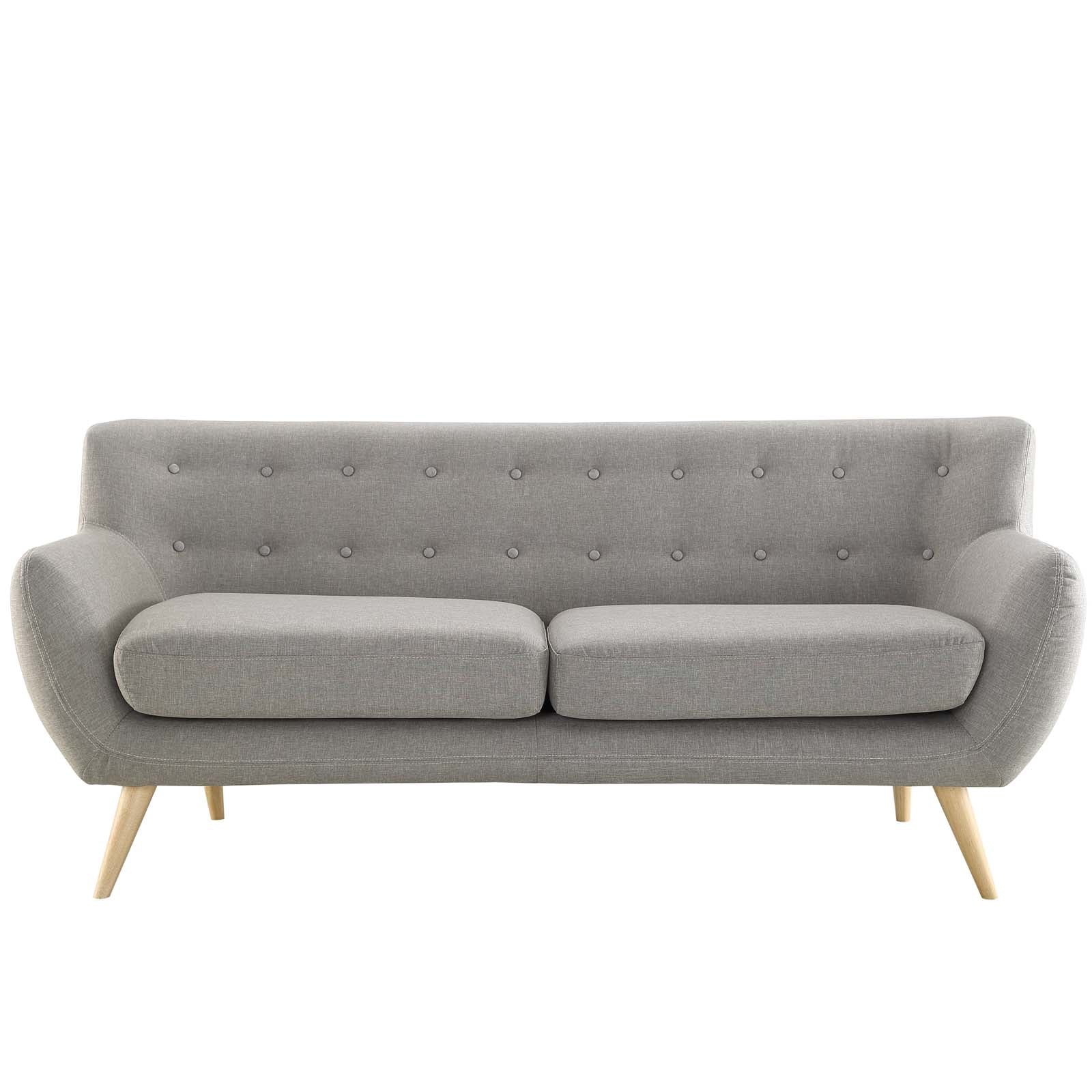 Modway Sofas & Couches - Remark Upholstered Fabric Sofa Light Gray