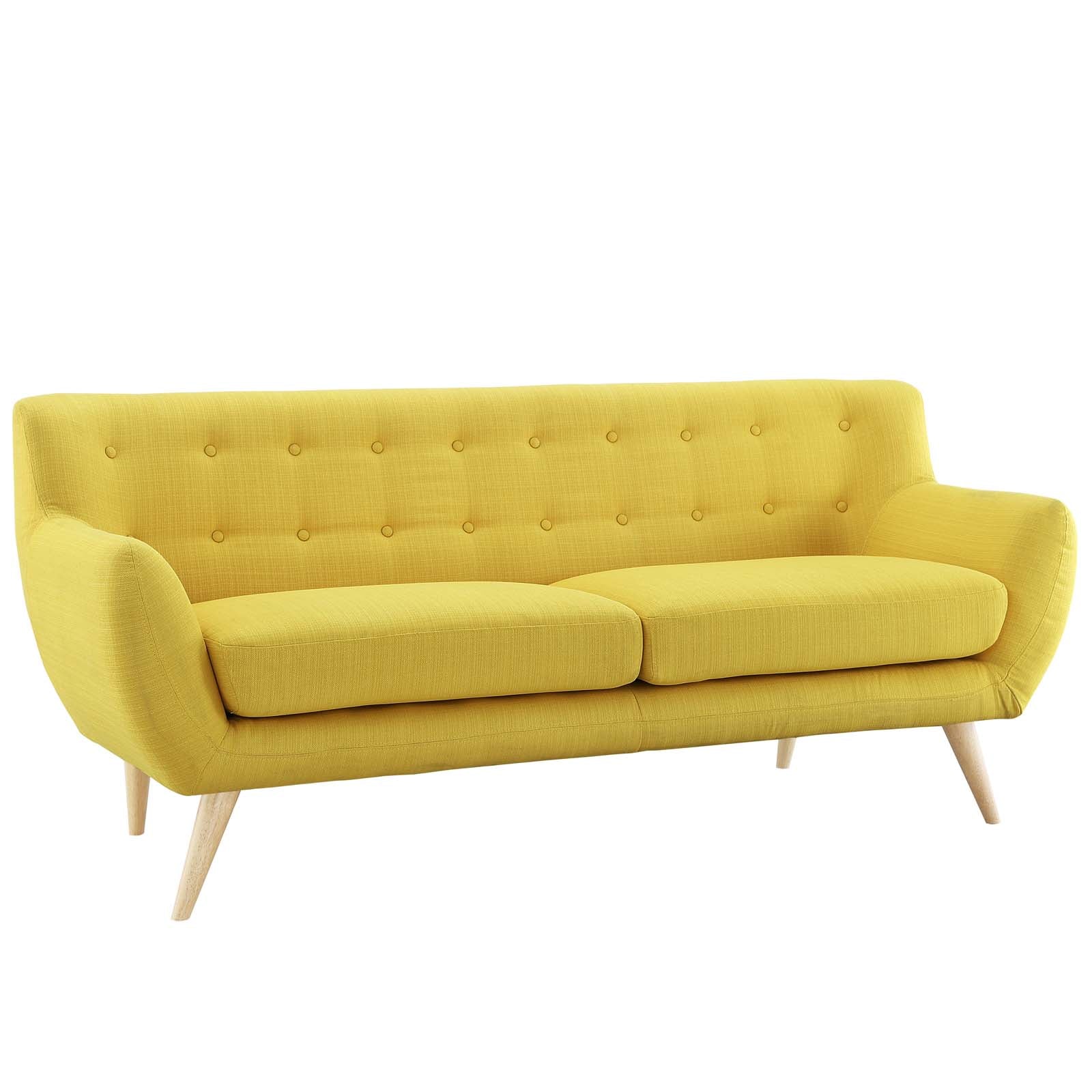 Remark Upholstered Fabric Sofa Sunny