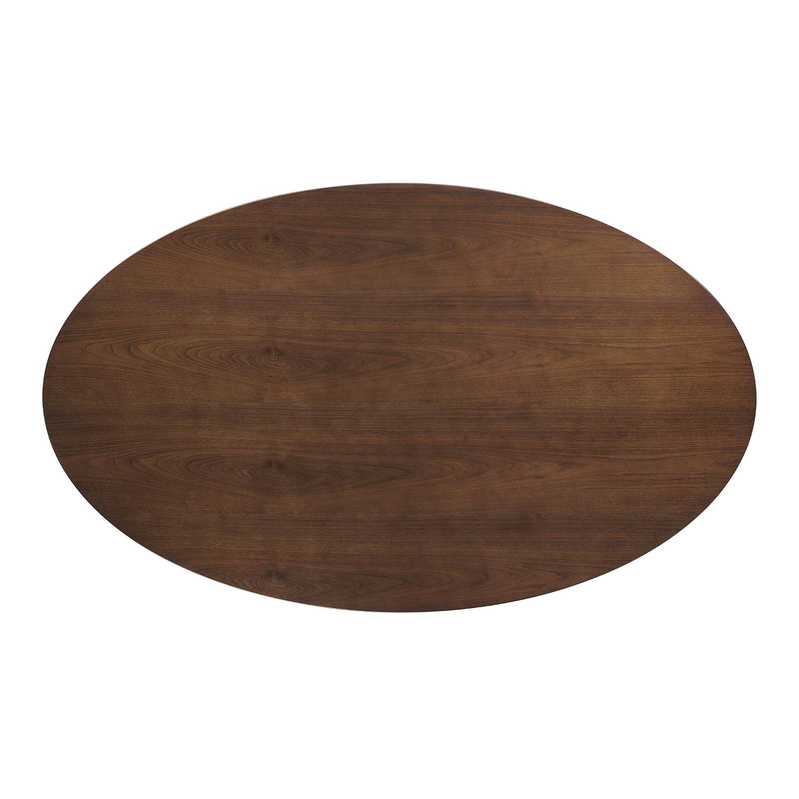 Modway Dining Tables - Lippa 78" Oval Wood Dining Table Walnut